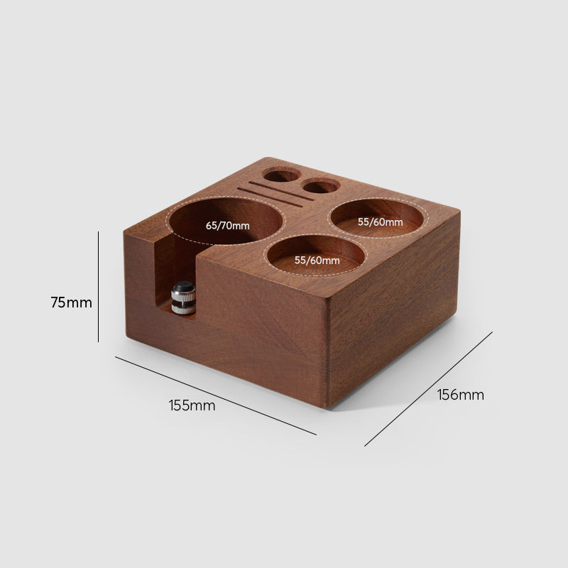 Premium Espresso Tamping Station with Built-in Organizer - Durable Coffee Bar Accessory for Home Baristas & Coffee Shops | Perfect for Espresso Preparation & Workspace Organization