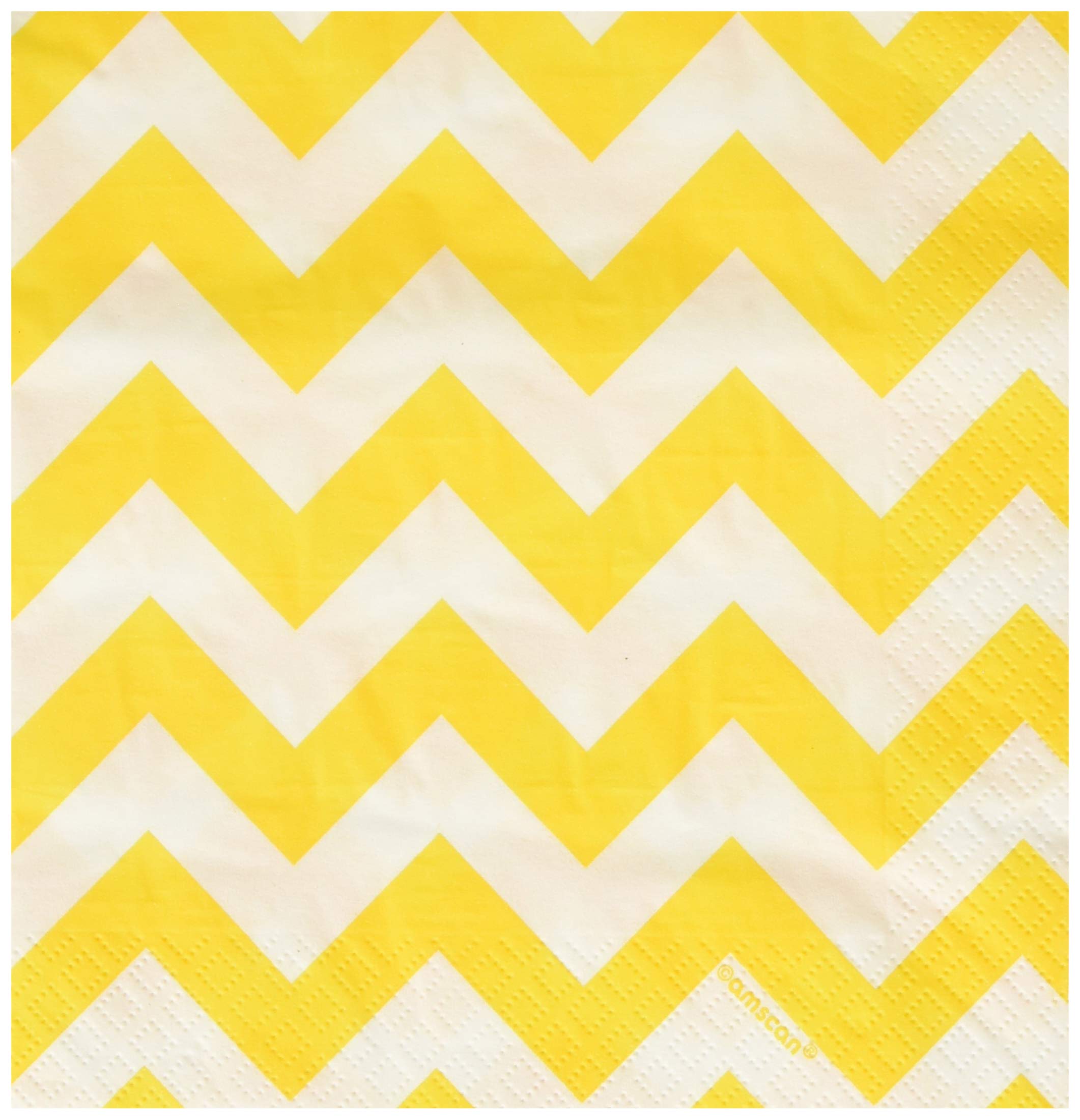 Amscan Yellow Sunshine Luncheon Napkins - Premium Disposable Party Napkins for Birthday, Wedding & Holiday Celebrations - Perfect for Indoor & Outdoor Events