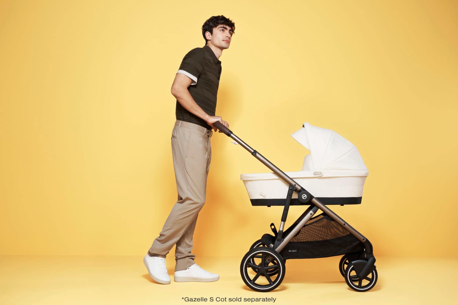 Cybex Gazelle S 2 Baby Bassinet - Portable Infant Cot with Ergonomic Handle, Sun Canopy & Spacious Interior | Compatible with Gazelle S 2 Stroller in Ocean Blue | Perfect for Newborns, Travel & Nursery Use