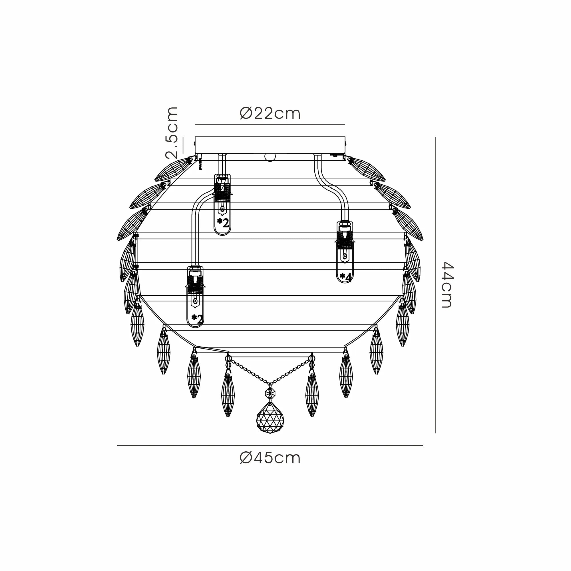 Consten Waterproof G9 Ceiling Light IP44 - Perfect for Bathroom, Kitchen & Outdoor Use