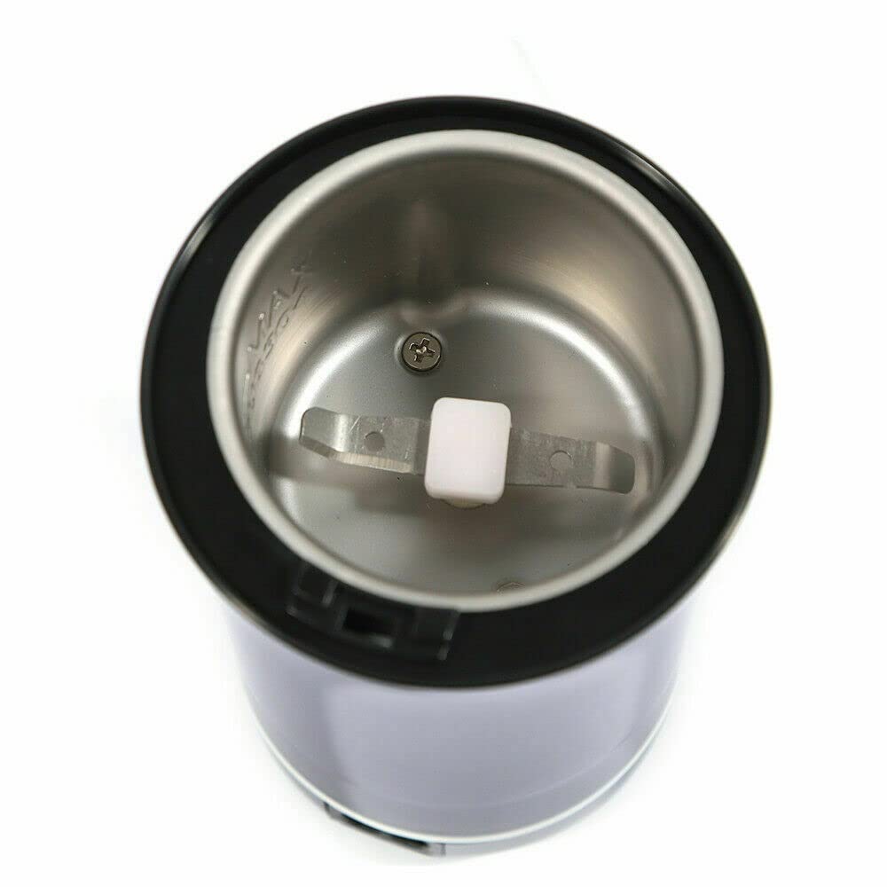 Premium Electric Coffee Grinder for Beans & Spices - Stainless Steel Blades, Fast & Quiet - Perfect for French Press, Espresso & Cold Brew at Home (Black)
