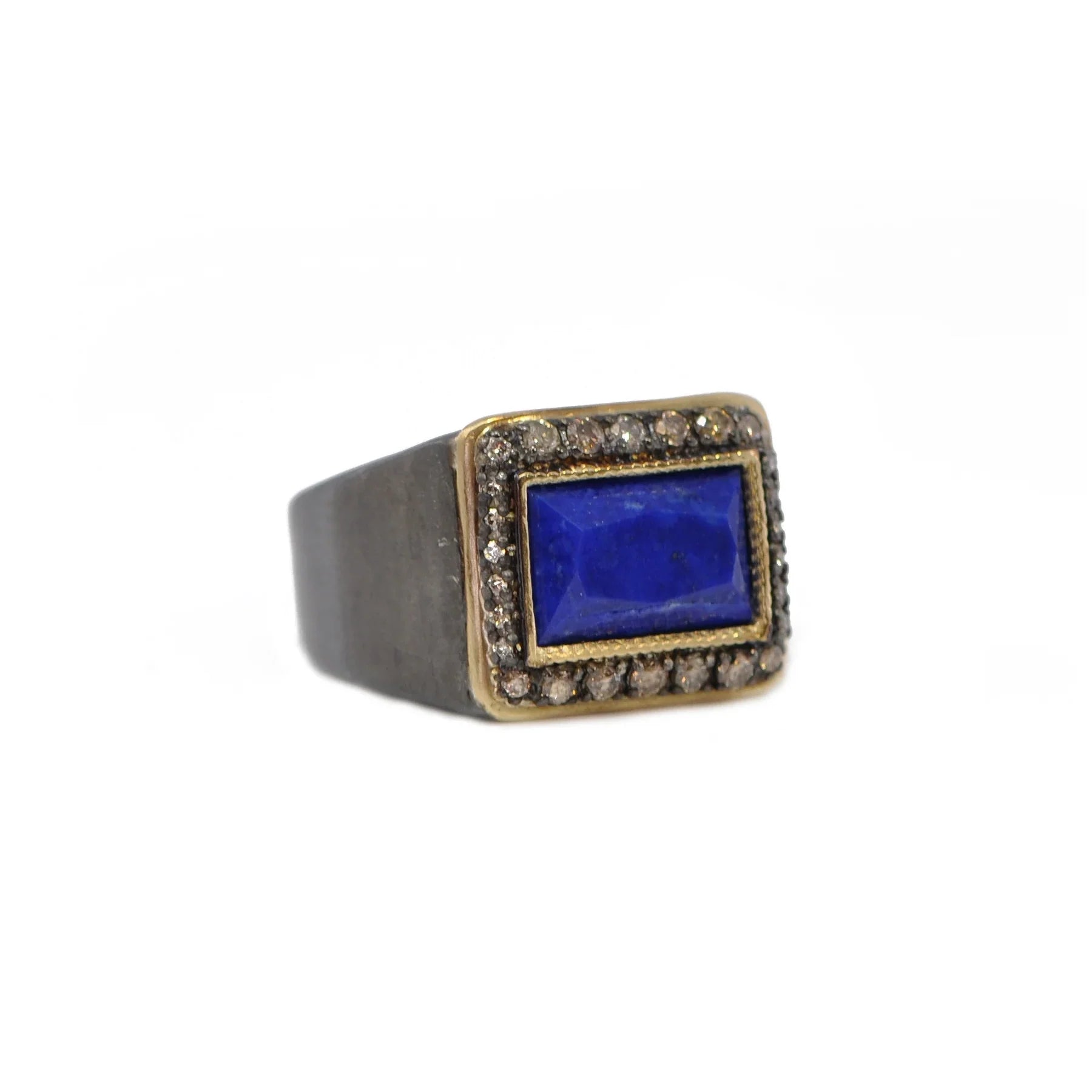Lapis Lazuli Princess Cut Diamond Ring - 925 Sterling Silver Blue Gemstone Jewelry for Women - Perfect for Engagement, Anniversary & Special Occasions
