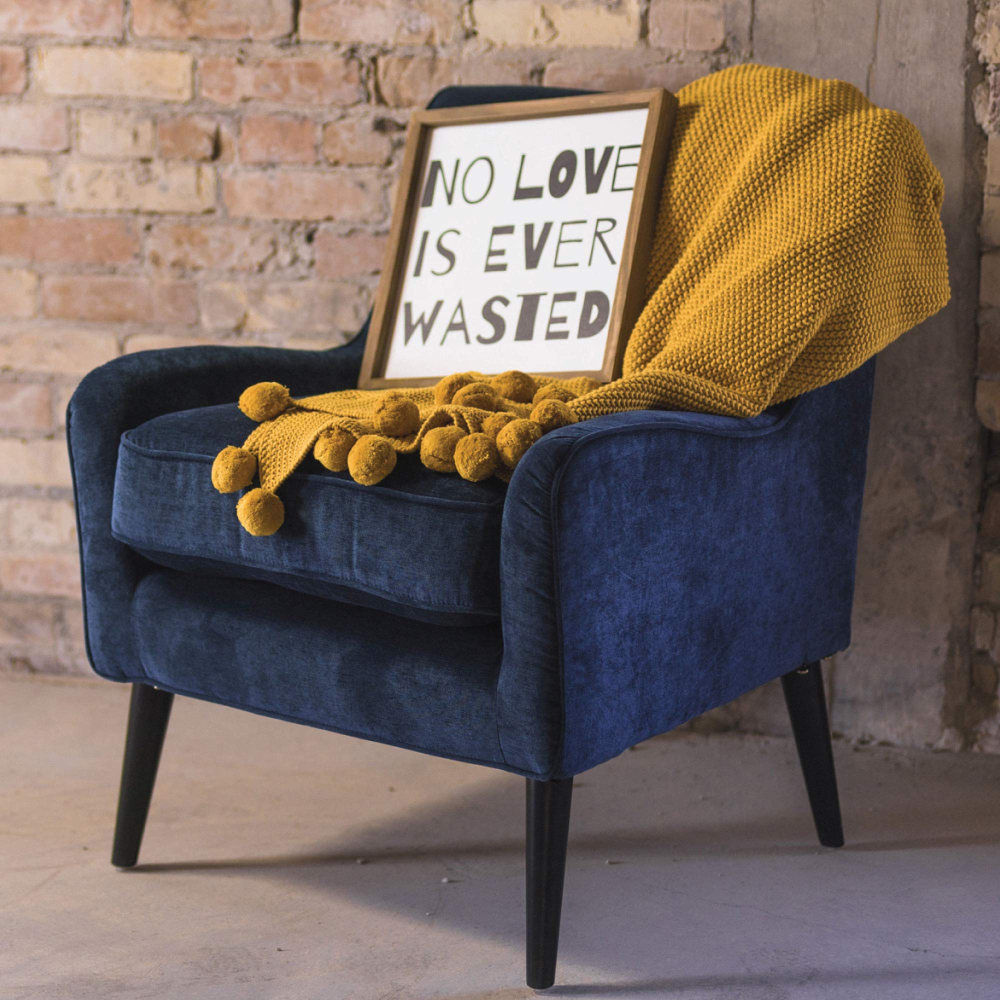 No Love is Ever Wasted Framed Plaque - Inspirational Wall Decor for Farmhouse Living Room & Bedroom