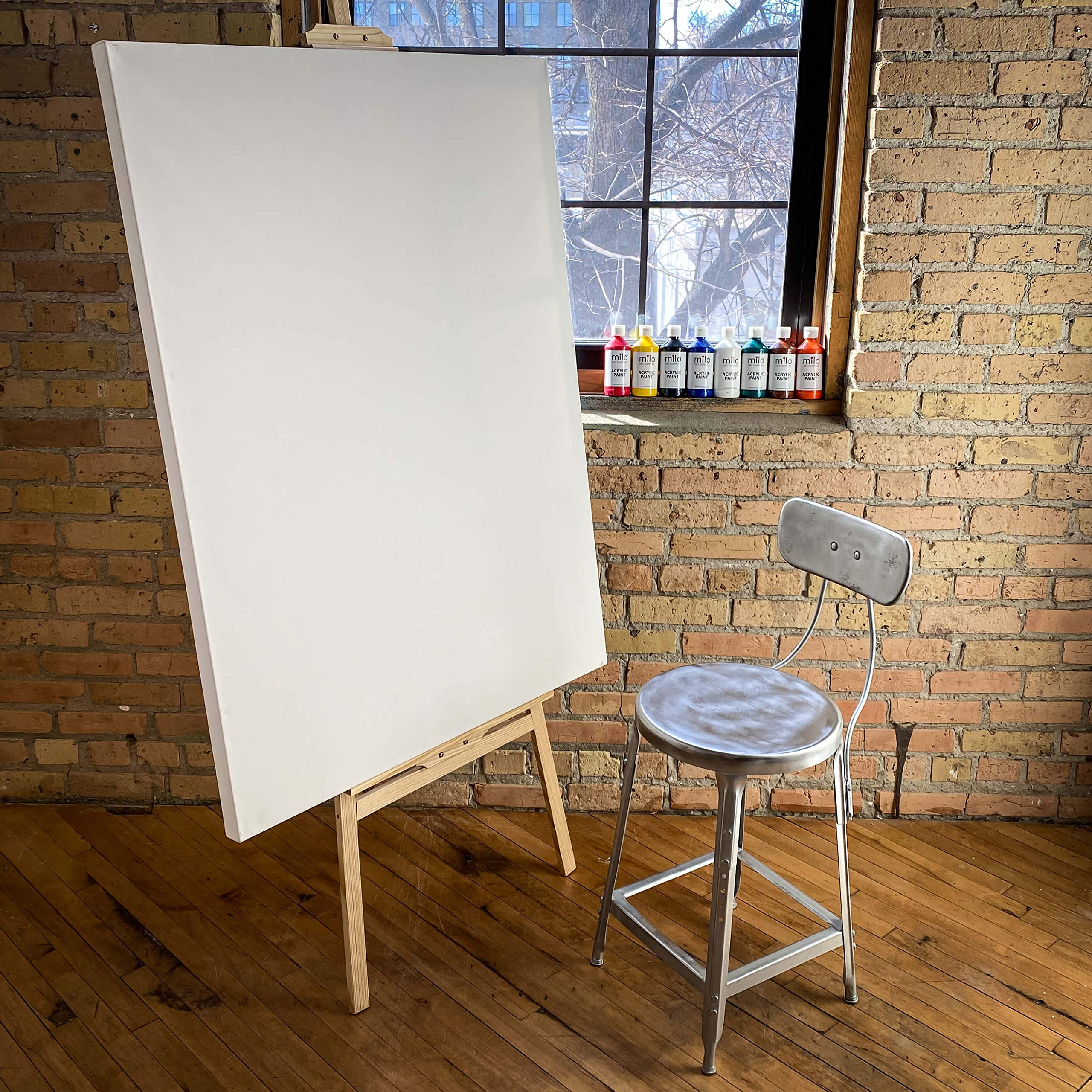 Premium Stretched Artist Canvas 30x40 Inches - 4 Pack Gallery Wrapped 1.5