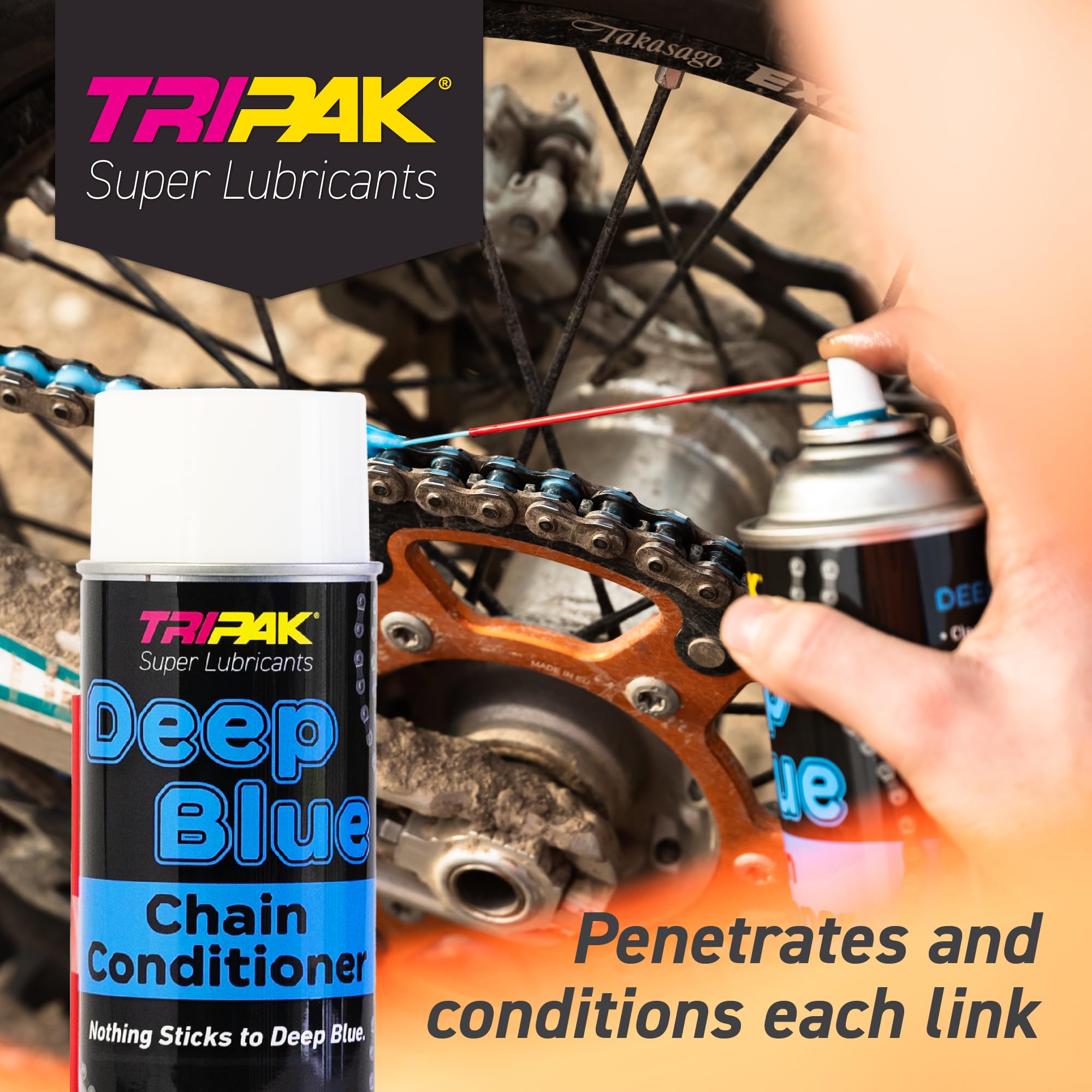 Deep Blue Chain Conditioner - Premium Anti-Wear & Corrosion Protection Formula for Bicycle, Motorcycle & Industrial Chains (8 Pack) - Ideal for All-Weather Protection & Smooth Performance