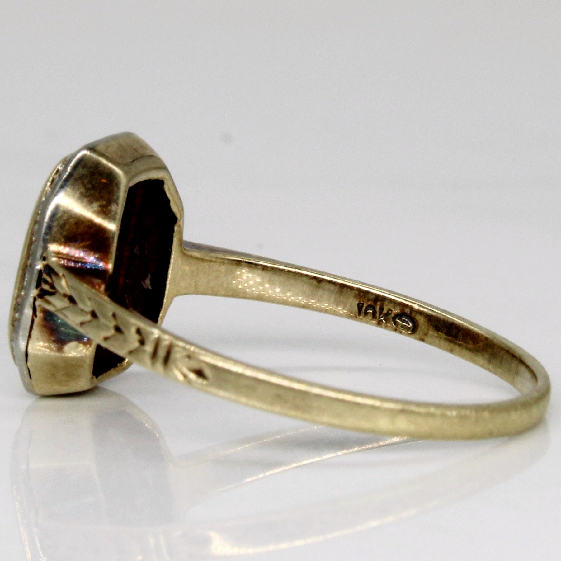 10K Two Tone Gold Initial Ring for Women - Personalized Custom Name Letter Ring - Size 6.25 - Perfect for Birthdays, Anniversaries & Gifts