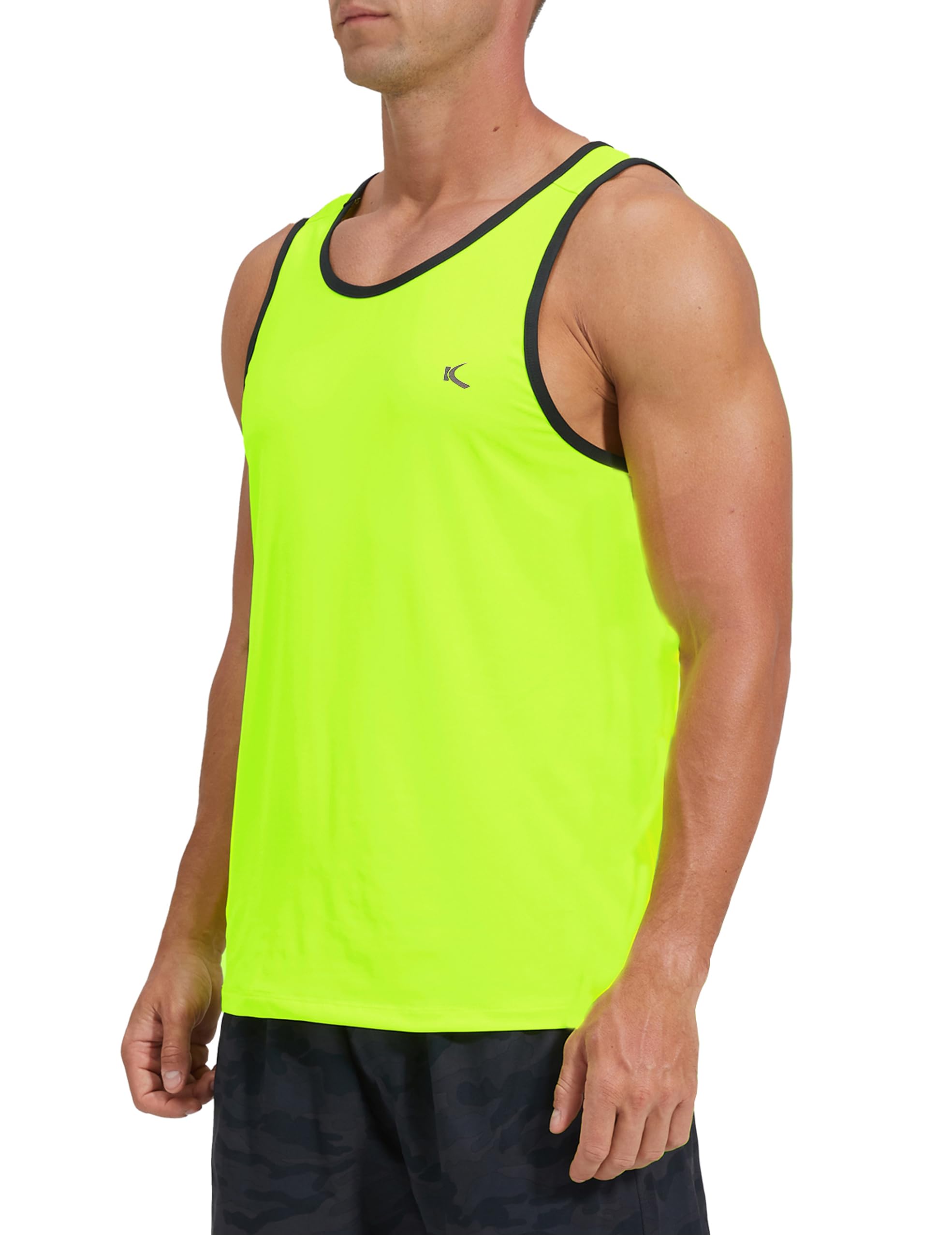 KPSUN Men's Quick Dry Sports Tank Tops - Athletic Gym & Bodybuilding Sleeveless Shirts for Running, Workout & Beach - Moisture Wicking Performance Shirt for Summer Outdoor Activities