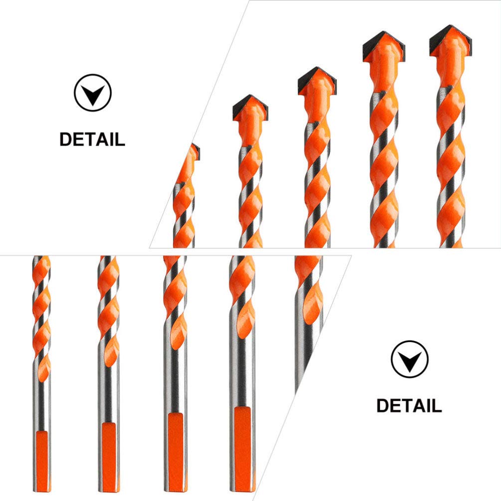 5pcs Overlord Alloy Triangle Spiral Drill Bits - High-Speed Steel Rotary Hole Opener for Electric Drills - Perfect for Wood, Metal & Plastic DIY Projects