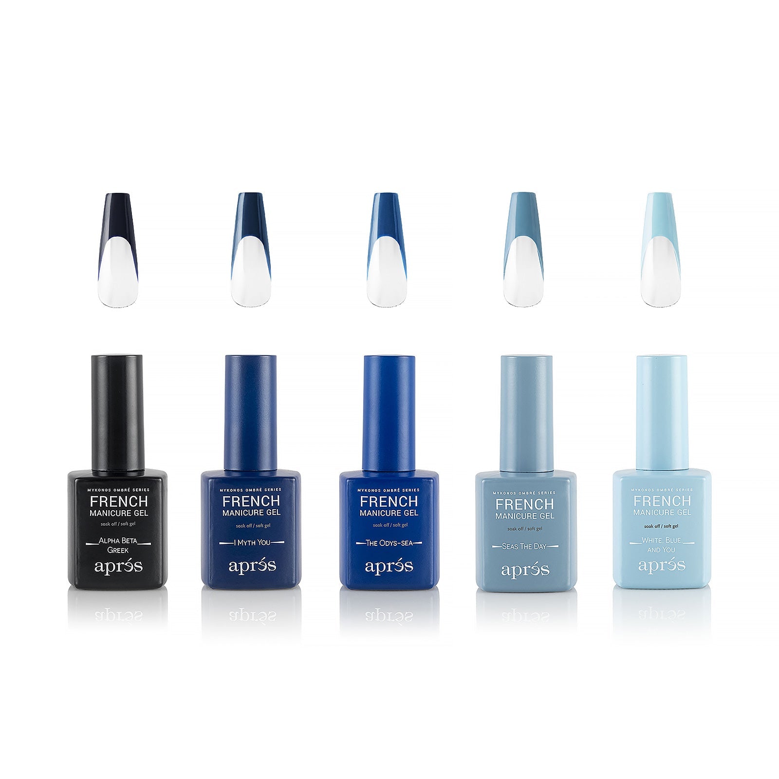 Apres French Manicure Gel Polish - Mykonos Collection | Long-Lasting Nail Polish for Salon-Quality Manicures at Home | Perfect for Weddings, Vacations & Special Occasions