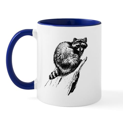 White/Navy Inside - Vintage Raccoon Mug