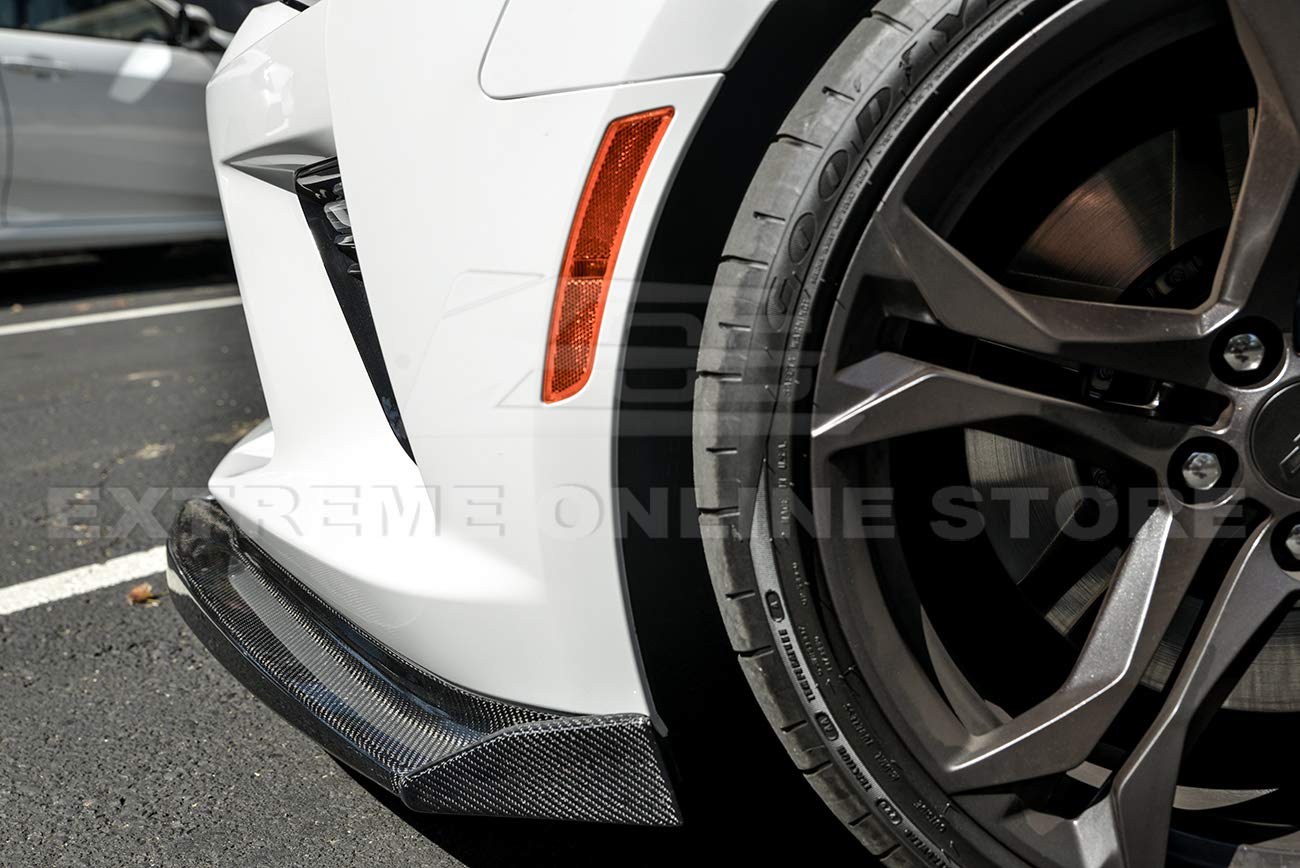 **2016-Present Chevrolet Camaro SS EOS T6 Style Front Bumper Lower Lip Splitter with Carbon Fiber Side End Caps – Aggressive Styling & Performance Upgrade for Street & Track Racing**