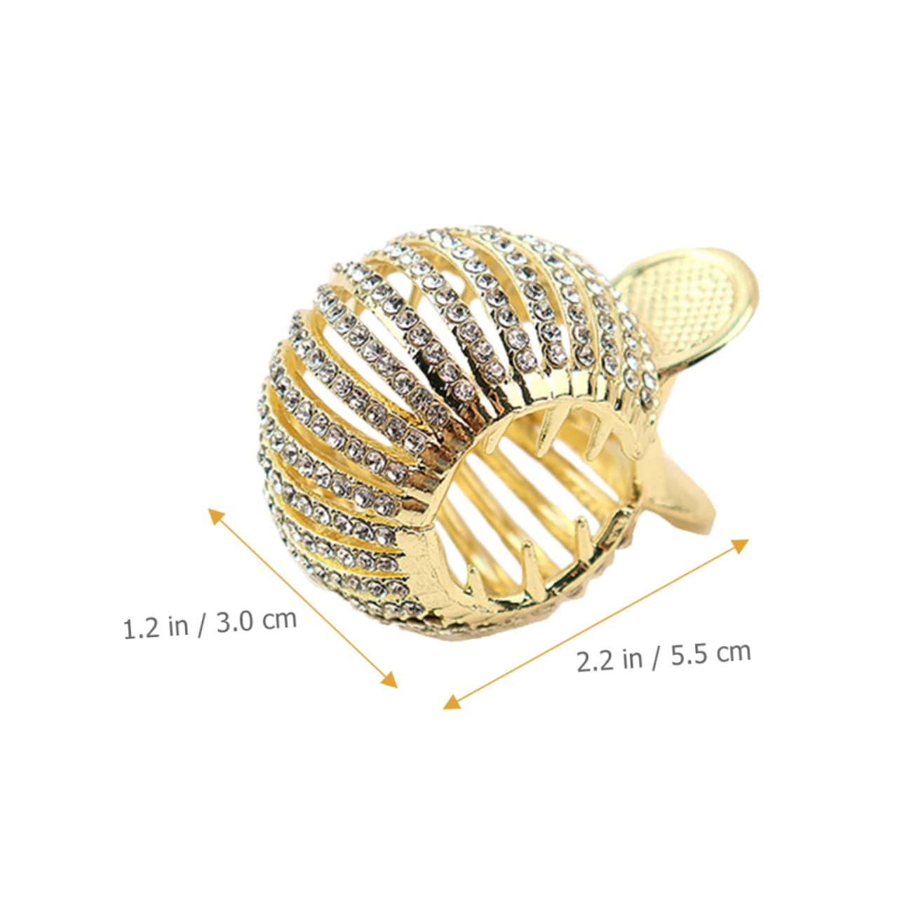 Minkissy 3Pcs Rhinestone Hair Clips for Women - Small Jaw Clips for Fine Long Hair, Ponytail Holder, Sparkling Hair Accessories for Parties, Weddings & Everyday Style