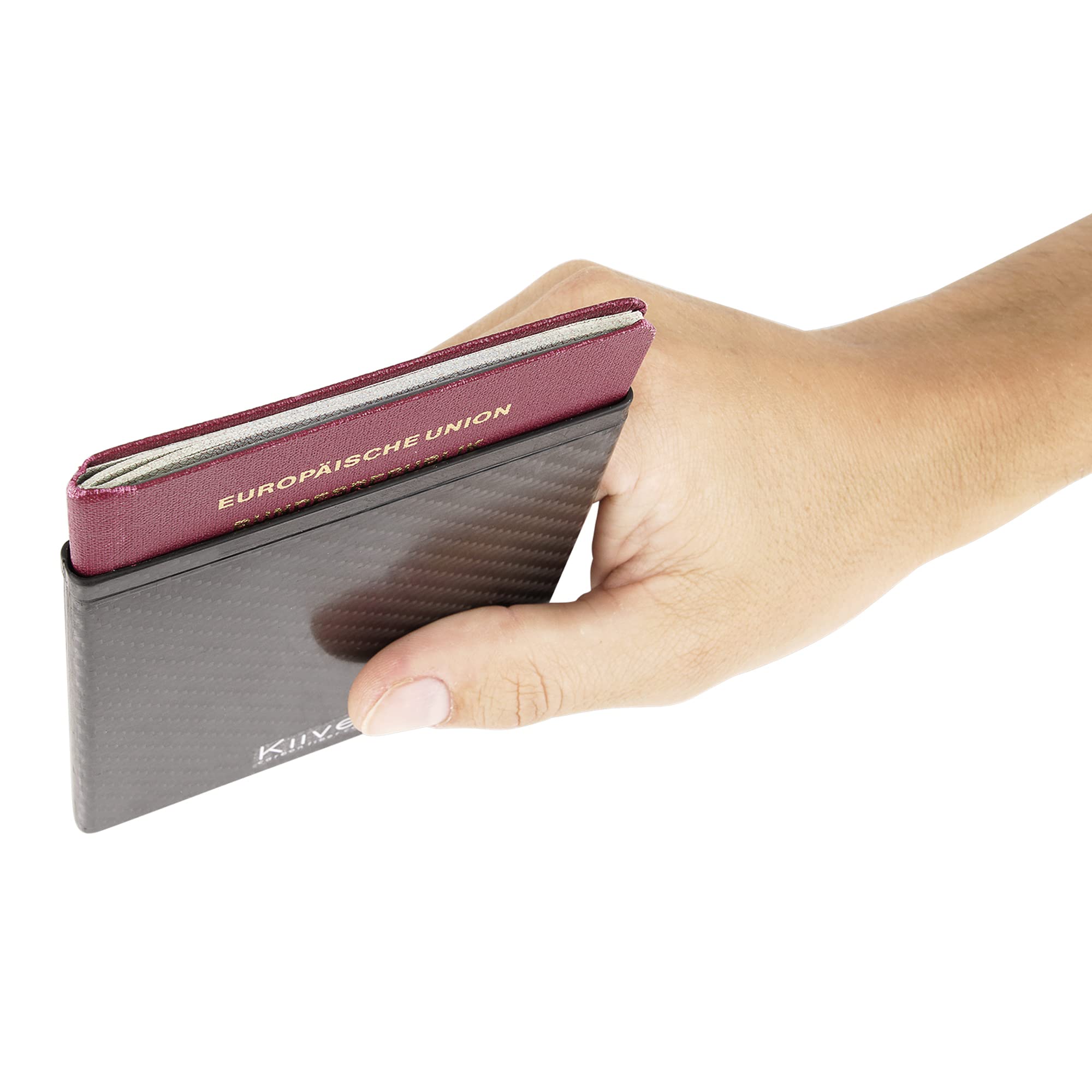 Premium Carbon Fiber Passport Holder - RFID Blocking Travel Wallet for Secure & Stylish Passport Protection - Perfect for International Travel & Business Trips