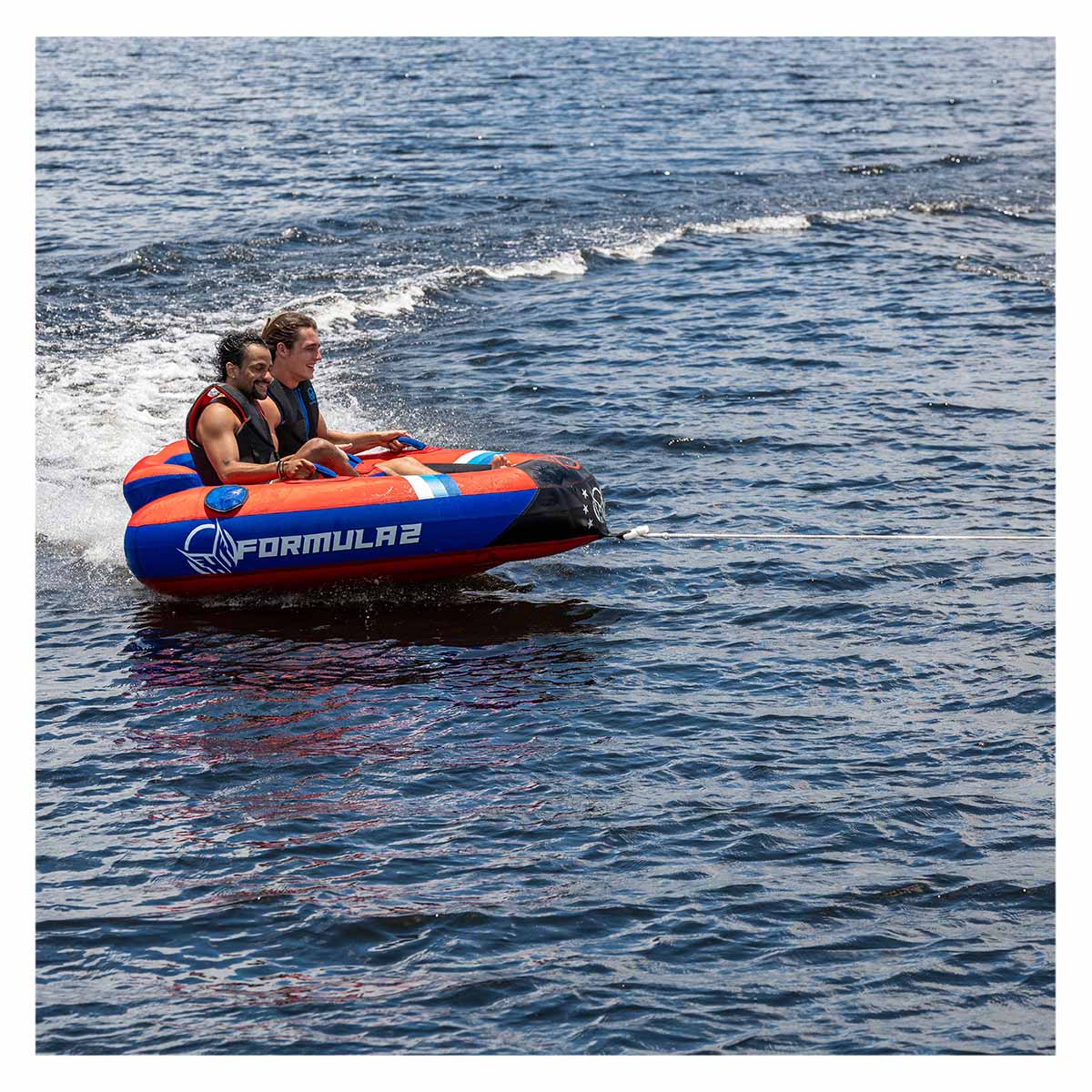 HO Sports Formula 2 Towable Tube for 2 Riders - High-Speed Inflatable Water Tube for Boating, Lake & Ocean Fun - Perfect for Family & Friends Summer Water Sports