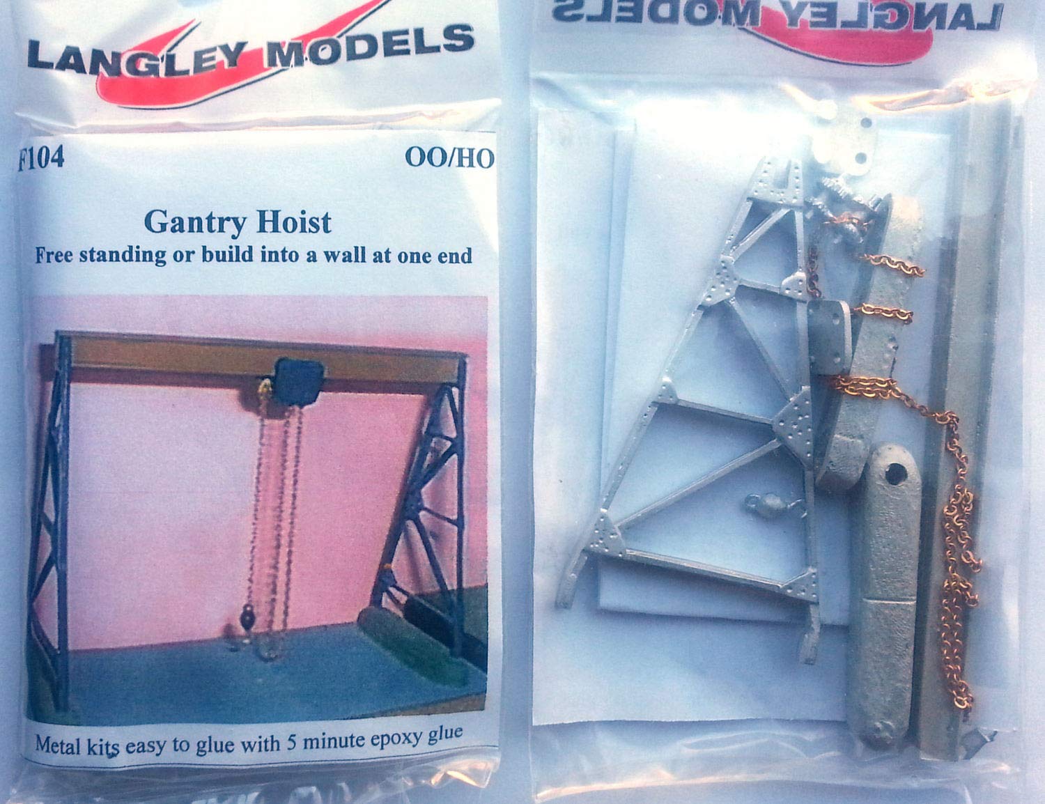 Langley Models Gantry Hoist OO Scale UNPAINTED Metal Model Kit F104 - Perfect for Model Train Layouts, Dioramas & Collectors
