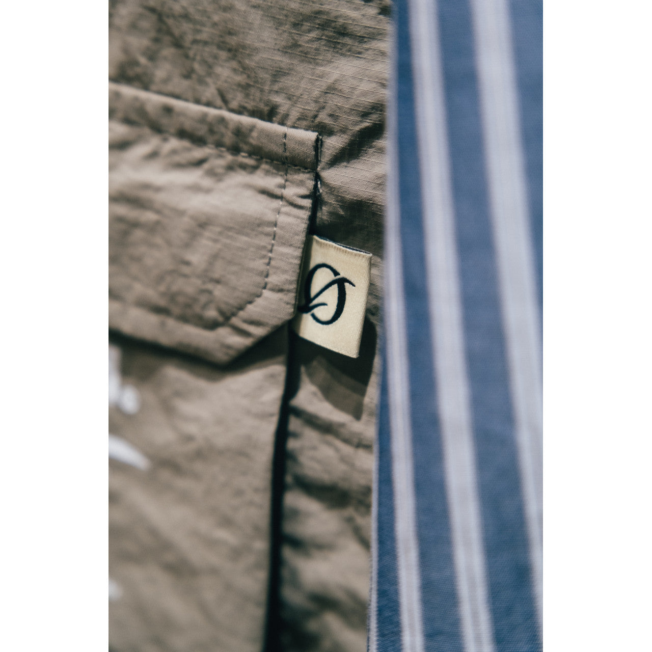 OLDISM OLD/SM® Stripe Patchwork Shirt - Dark Blue Vintage Style for Men | Casual Wear, Street Fashion & Retro Outfits
