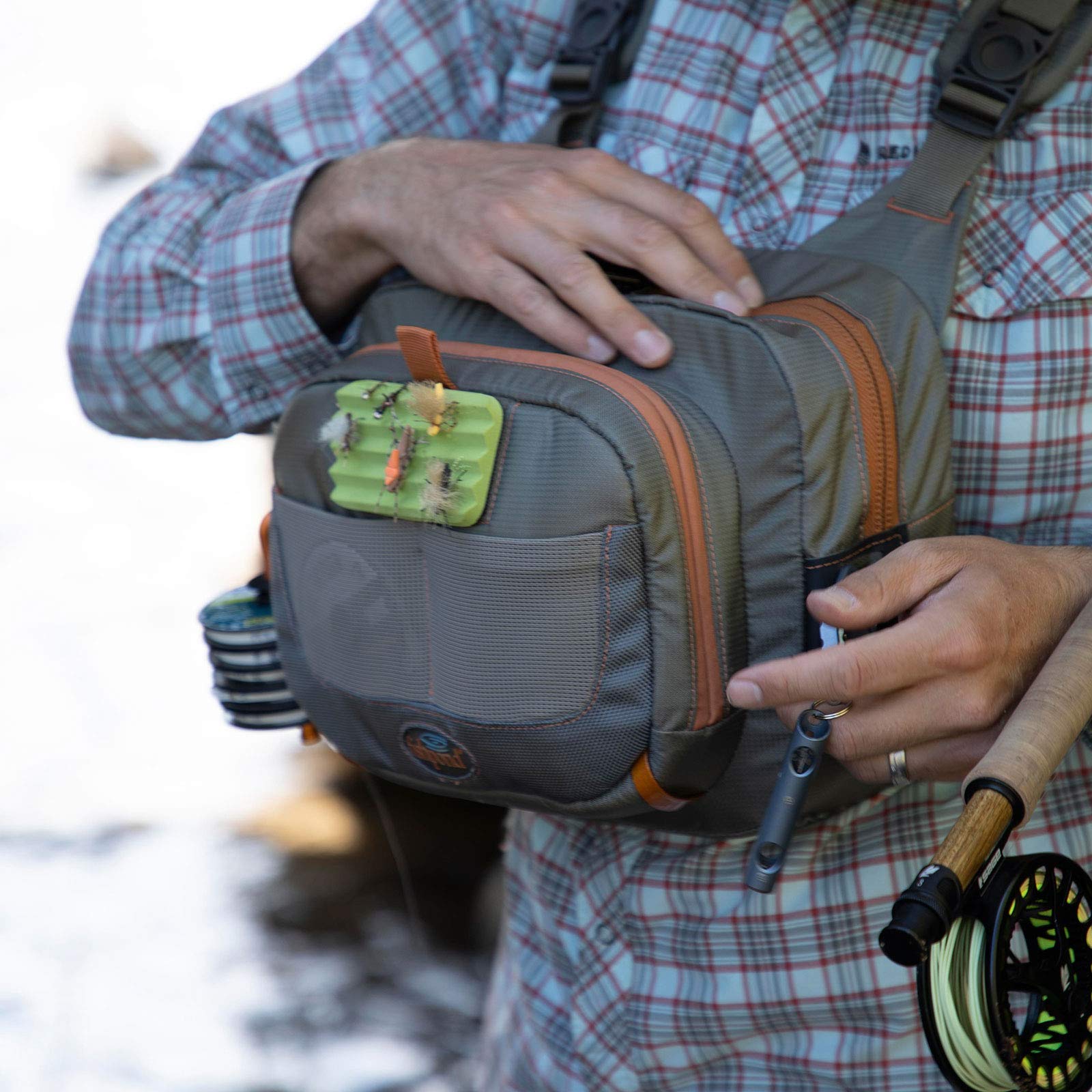 Fishpond Cross-Current Fly Fishing Chest Pack - Waterproof Fly Fishing Vest with Multiple Pockets for Gear Storage - Perfect for Trout, Bass, and Salmon Fishing in Rivers and Streams