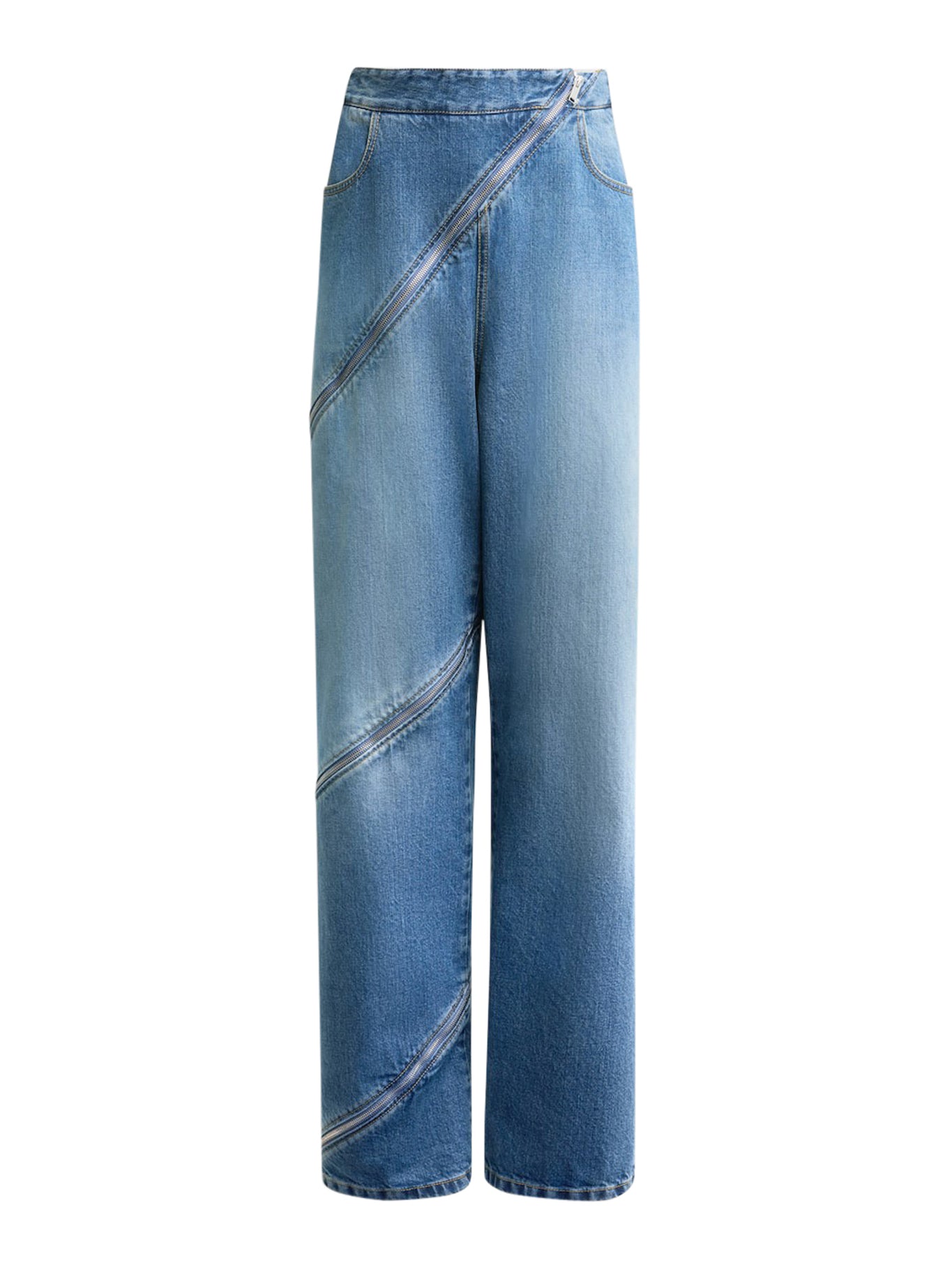 Vintage Blue Alaia Jeans Spirale High Waist Distressed Denim - Retro Fashion for Women | Perfect for Casual Outfits, Date Nights & Street Style