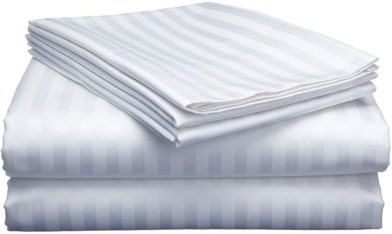 100% Cotton Short Queen Sheet Set - 4 Piece Luxury Hotel Bed Sheets, Soft & Breathable, Deep Pocket Fits Up to 16