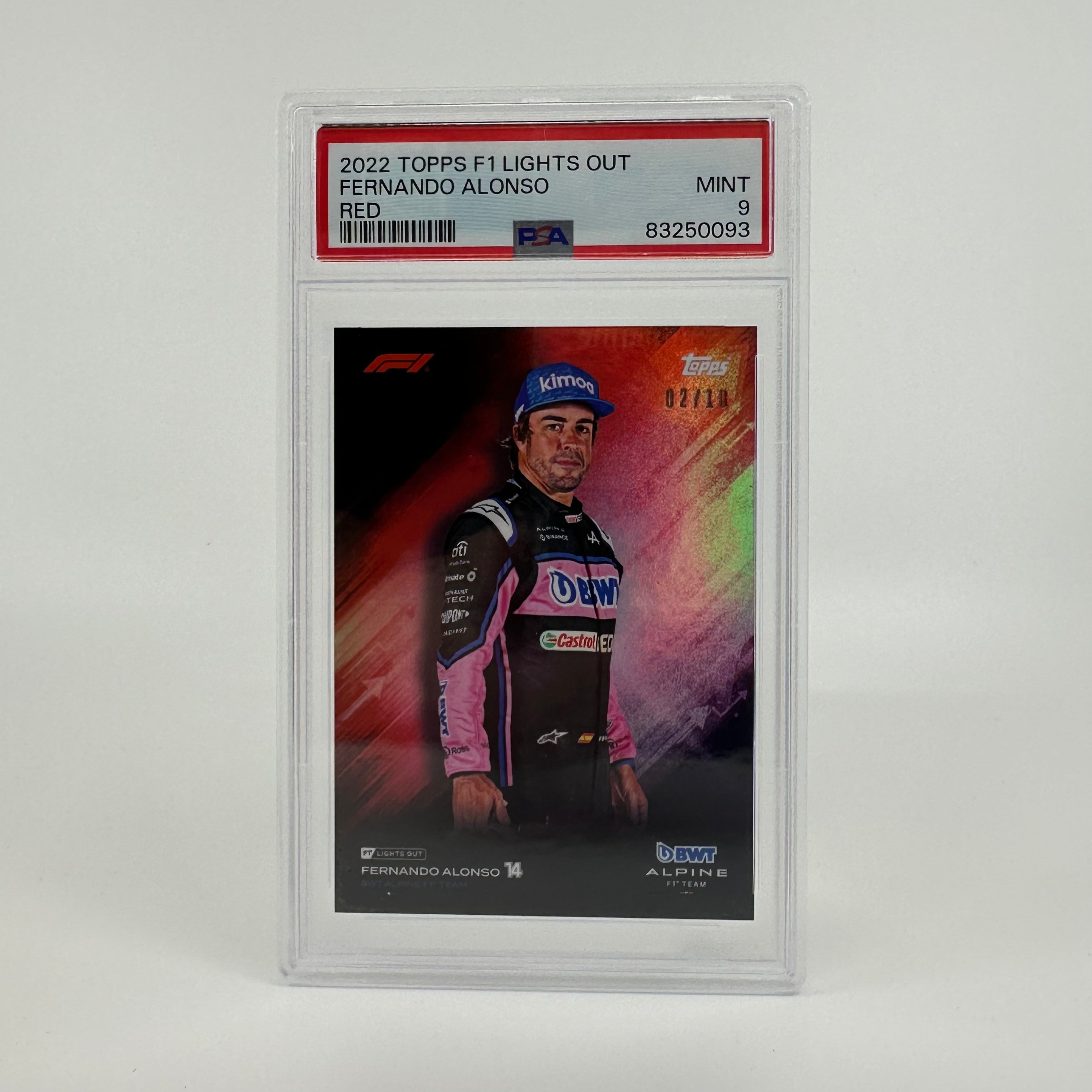 PSA 9 Graded 2002 Fernando Alonso Red Rookie Card - Perfect for Collectors, Sports Memorabilia & F1 Racing Fans