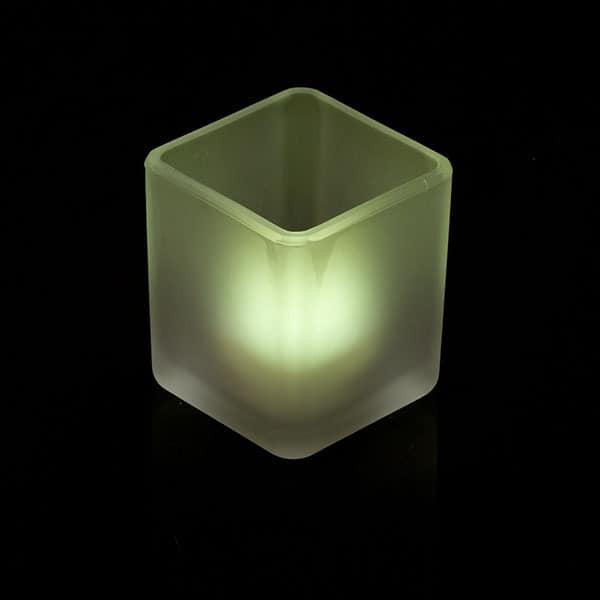 10 Pack Square Frosted Glass Tealight Candle Holders - 5cm Small Cube Votive Candle Holders for Wedding, Party, Holiday & Home Decor - Perfect for Centerpieces, Table Settings, Romantic Ambiance