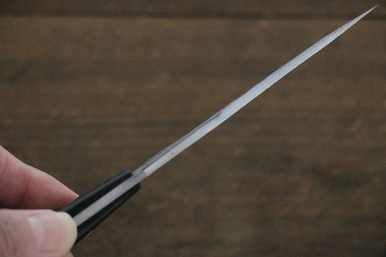 Premium Kazuo Nomura White Steel No.2 Hunter Knife - 100mm Blade with Black Micarta Handle - Perfect for Outdoor Camping, Hunting, and Bushcraft Activities