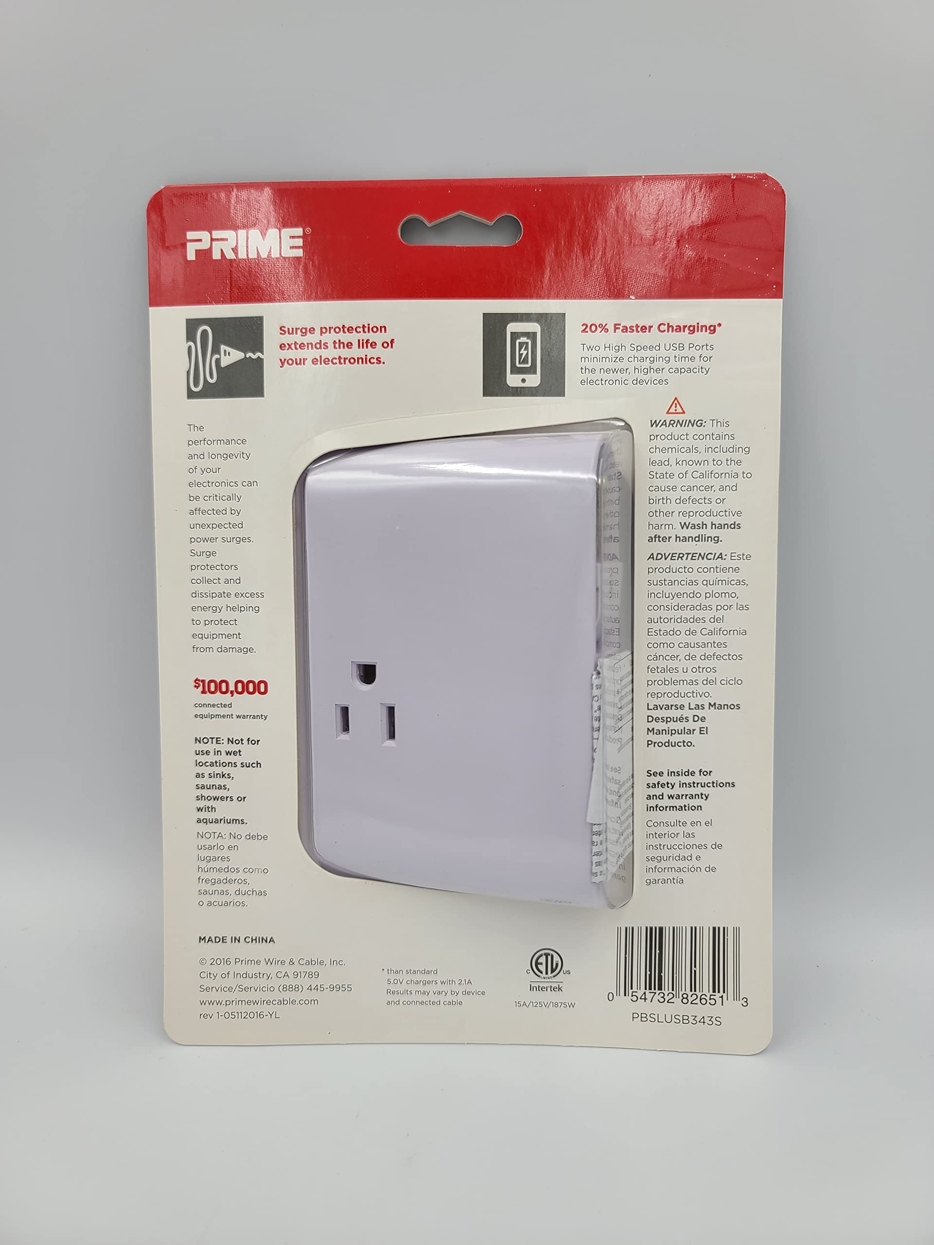Premium Surge Protector with 3 USB Ports & 2 AC Outlets - Fast Charging for Phones, Tablets & Laptops - Perfect for Home, Office & Travel Use