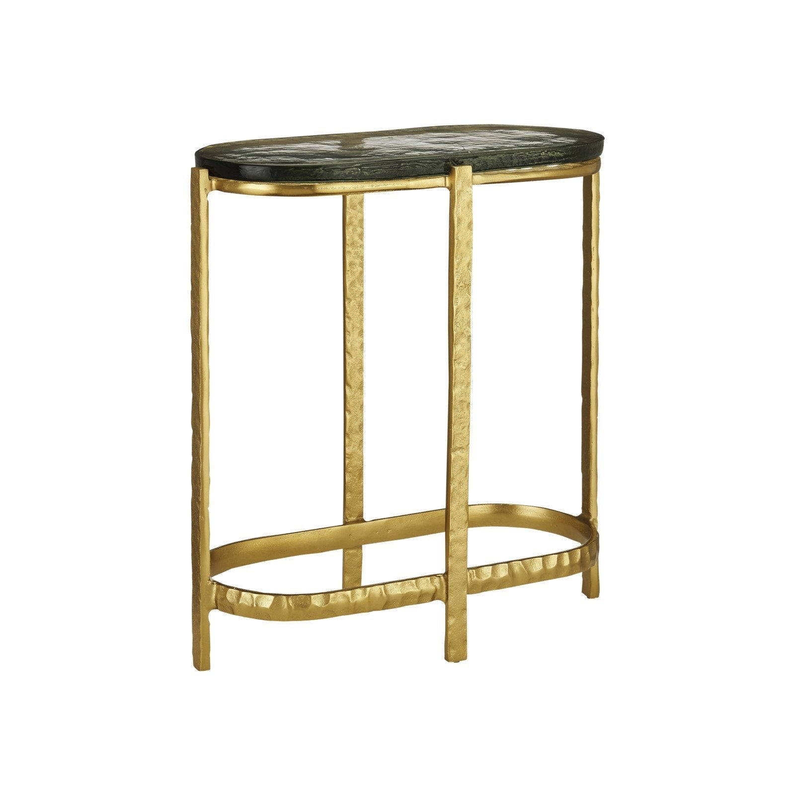 Acea Gold Side Table - Modern Accent End Table for Living Room, Bedroom, or Office - Stylish Small Table with Metal Frame for Home Decor