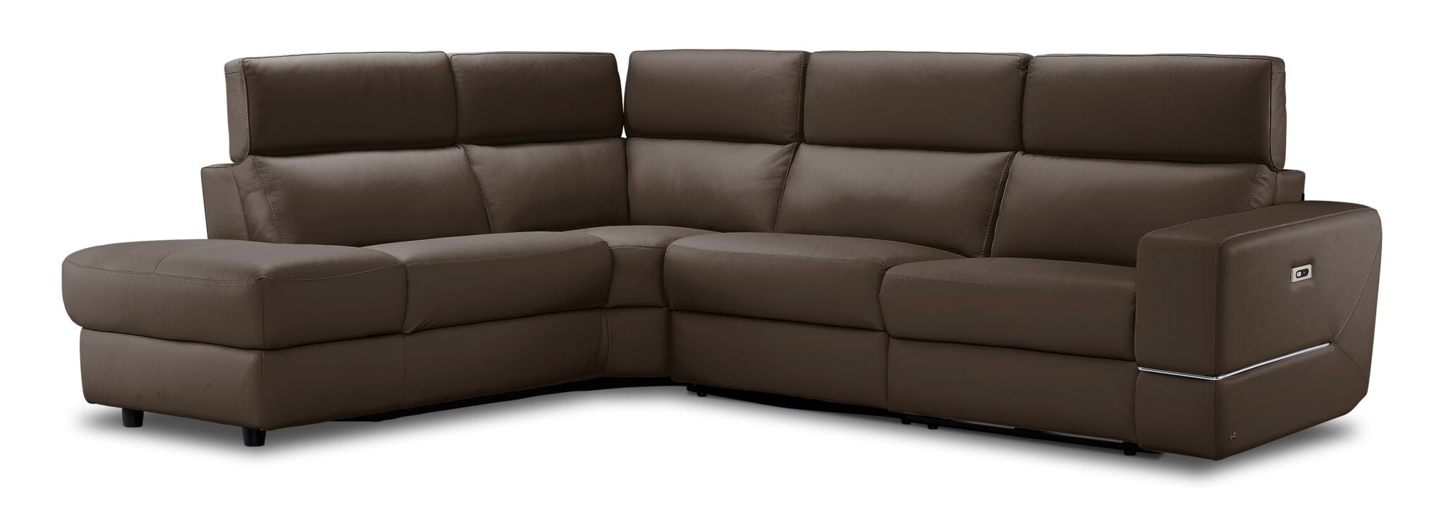 Bianca 3-Piece Power Reclining Sectional Sofa with Left-Facing Chaise in Taupe - Perfect for Living Room, Home Theater & Family Gatherings
