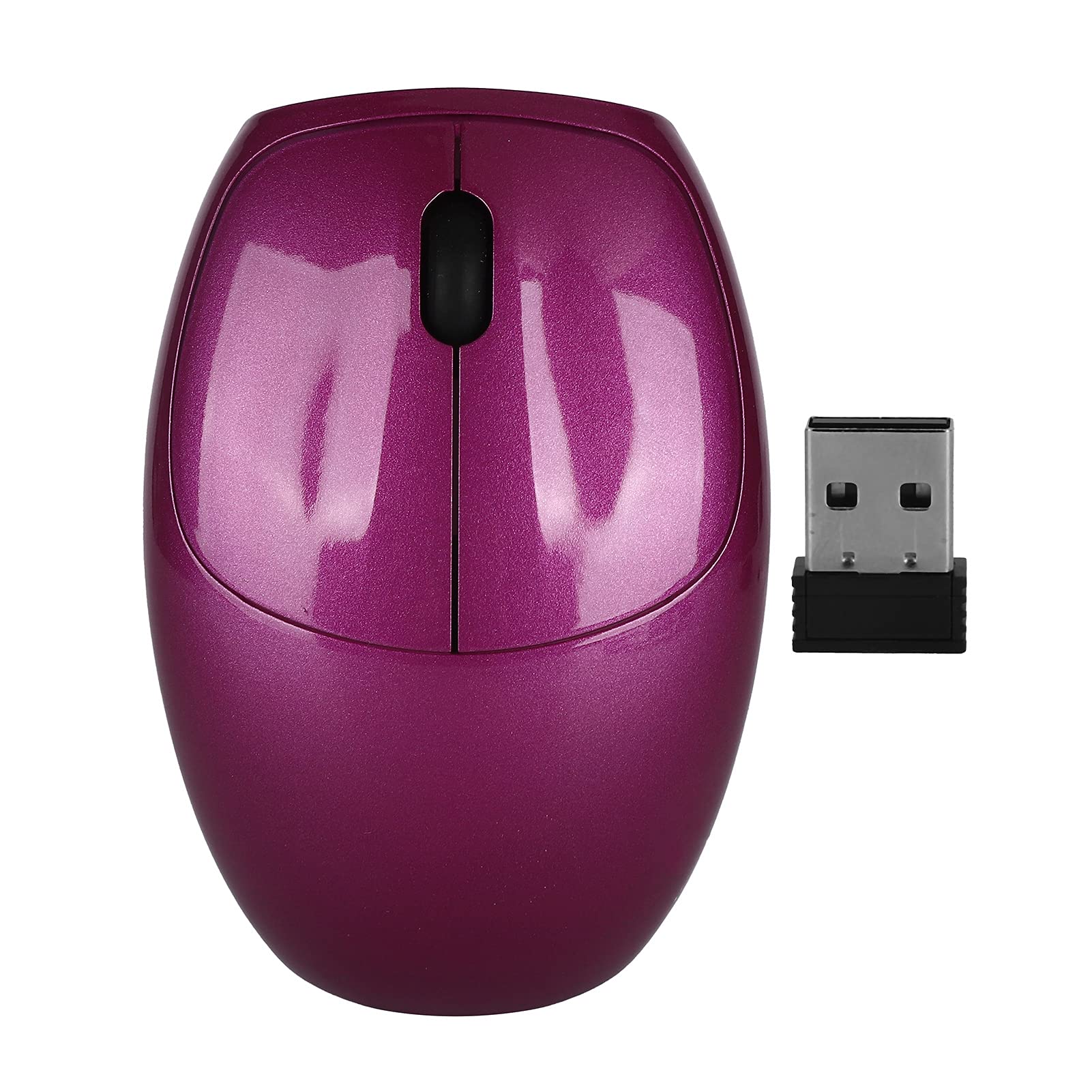 Ciciglow 4G Wireless Mouse - Silent USB Optical Mouse with 1200DPI, Portable Ergonomic Computer Mouse for PC, Laptop, Tablet - Perfect for Office, Home & Travel (Purple)