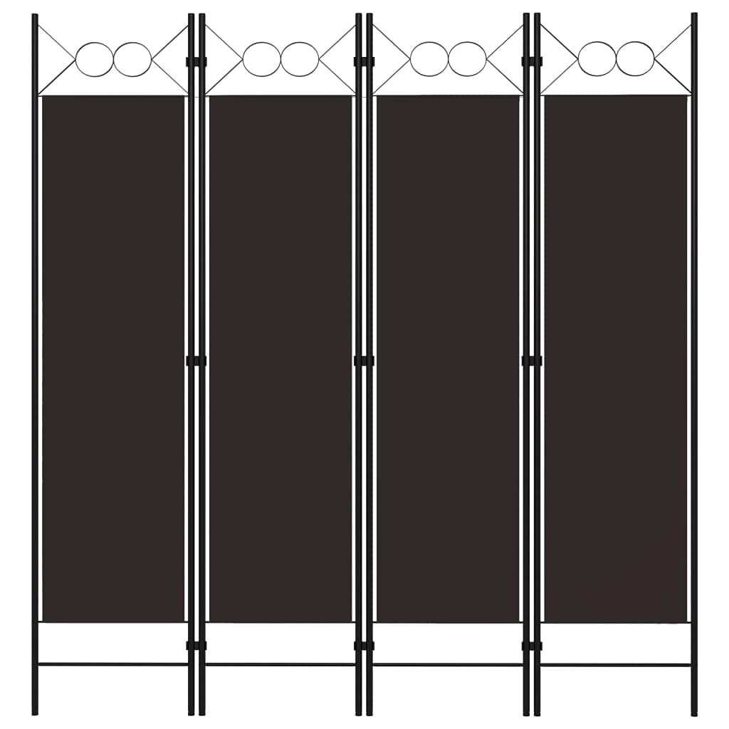 4-Panel Wooden Room Divider Screen - 63