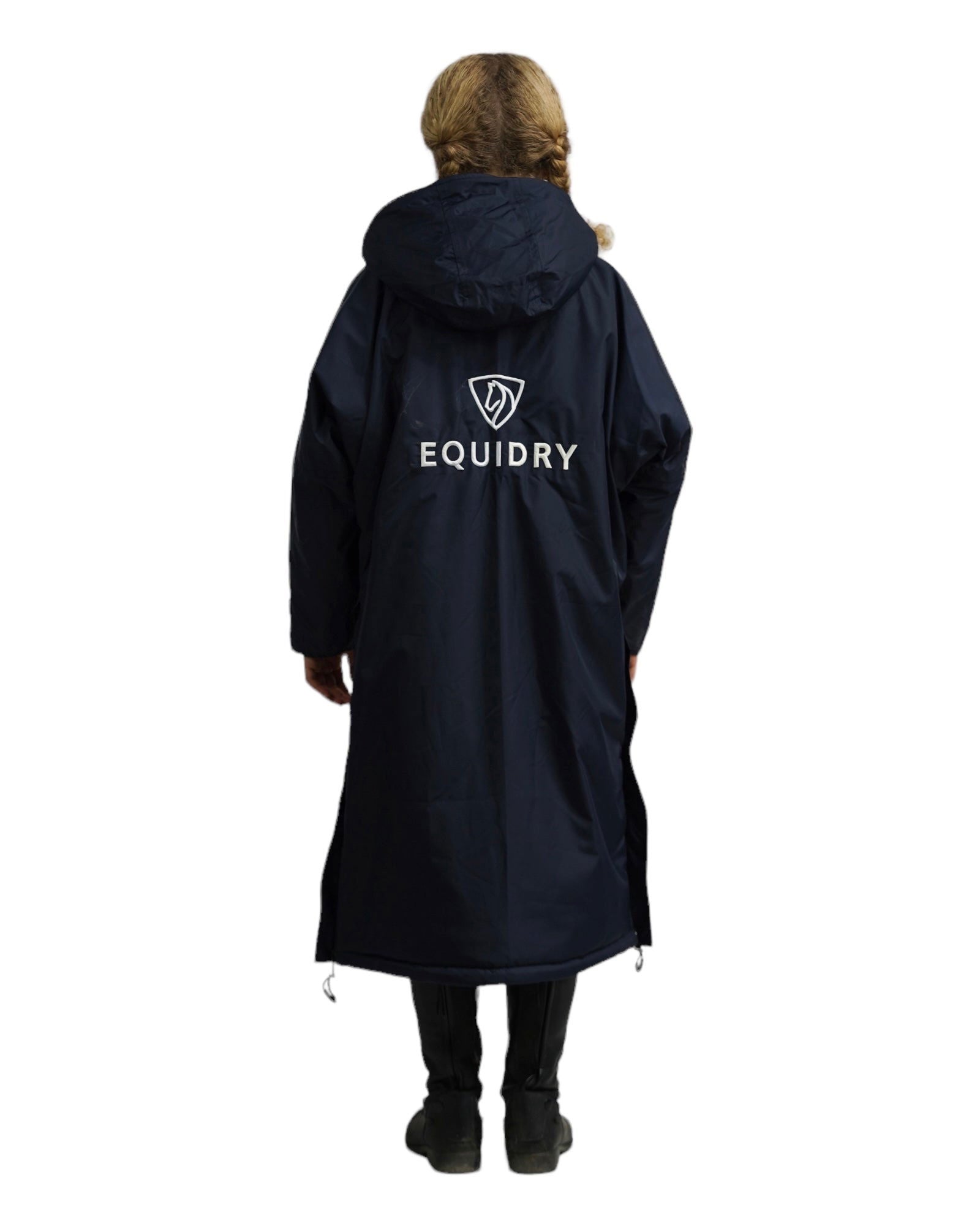 Evolution Kids' Thick Fleece Hoodie - Warm & Cozy Fixed Hood Jacket for Boys & Girls - Navy/Cream Color - Perfect for Winter, Outdoor Play & School Activities