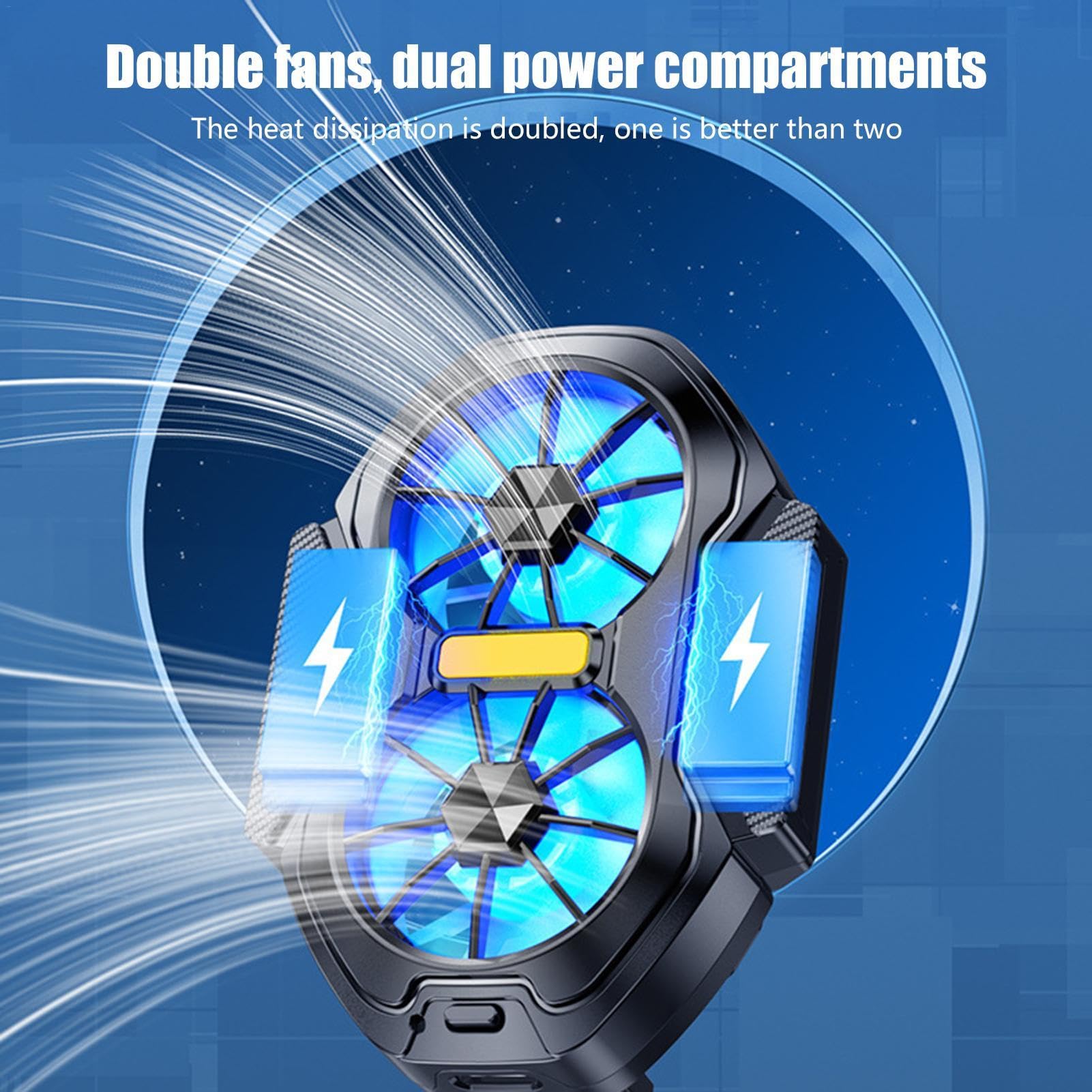 Portable Phone Cooling Fan - USB-Powered Smartphone Cooler for Gaming & Overheating Prevention | Perfect for iPhone, Samsung & Gaming Phones | Stay Cool During Long Sessions