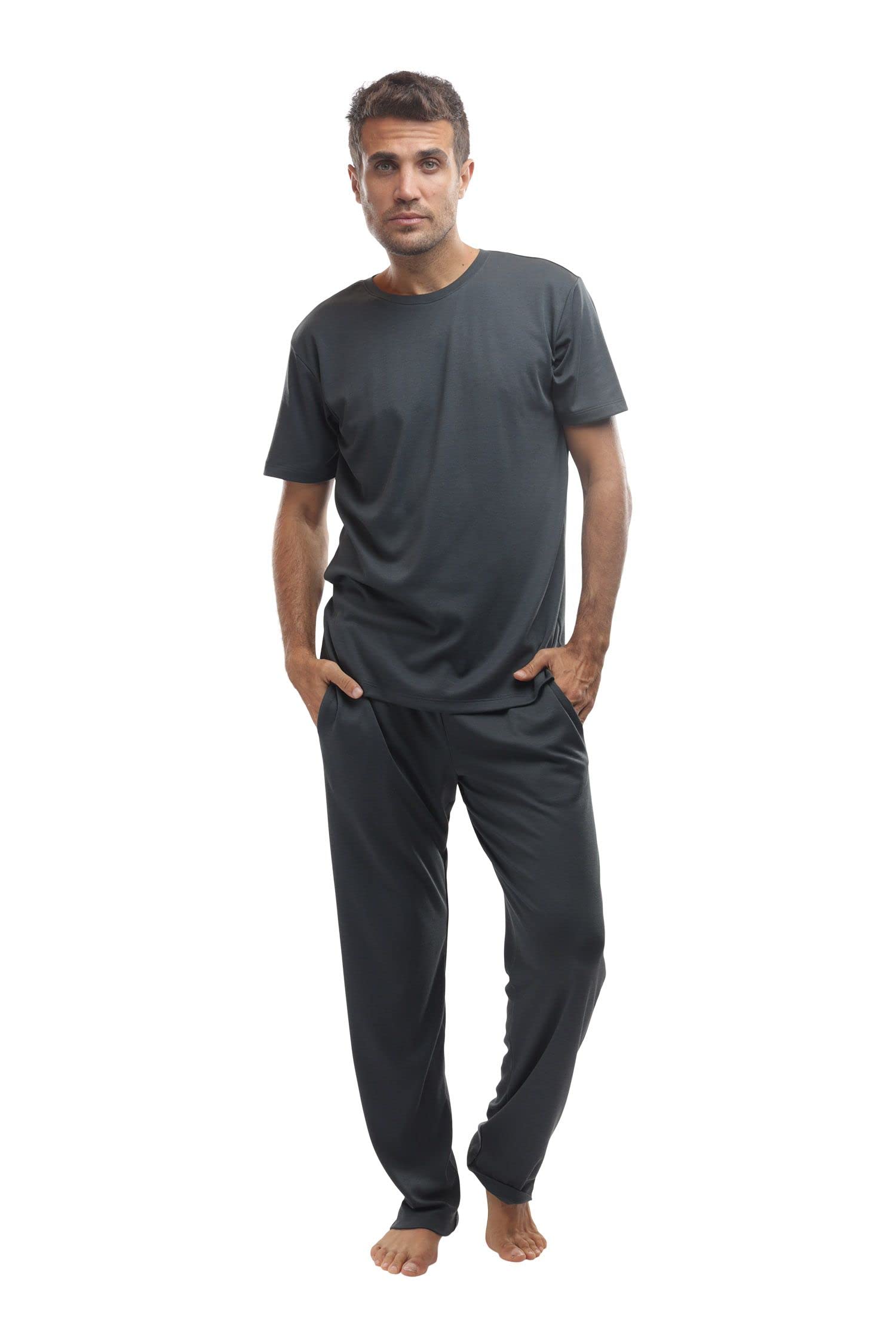 Premium Pima Cotton Men's Pajama Set - Ultra Soft Sleepwear for Men | Lounge & Sleep Comfort | Perfect for Weekend Relaxation, Travel & Home Wear
