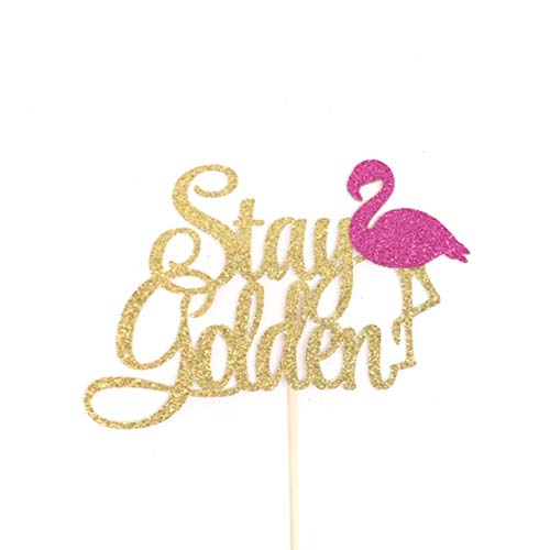 Golden Birthday Cake Topper - Stay Golden & Lucky Celebration Decor for Cakes, Cupcakes, and Desserts | Perfect for Birthdays, Anniversaries, and Special Occasions