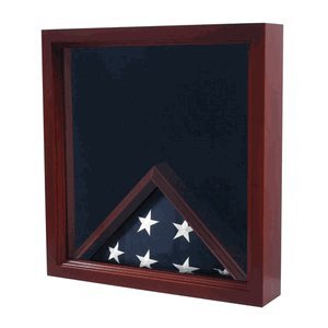 Military Medal Shadow Box Display Case - American Flag Memorial Frame for Veterans, Soldiers & Heroes - Perfect for Home, Office, or Gift Presentation