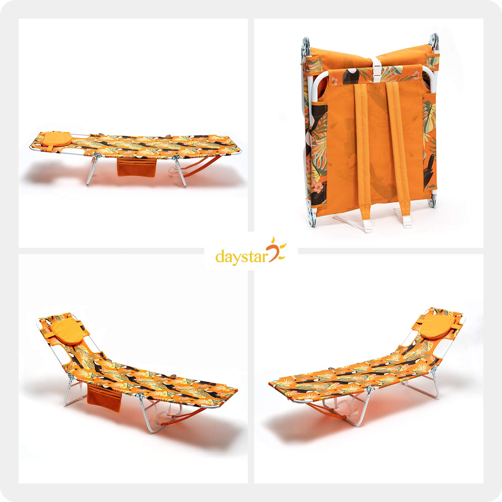 **SUNNYFEEL Reclining Beach Chair for Adults with Face Hole - Portable Folding Lounge Chair for Backpacking, Sunbathing, Poolside Relaxation, Camping & Reading - Perfect for Outdoor, Travel & Vacation Use**