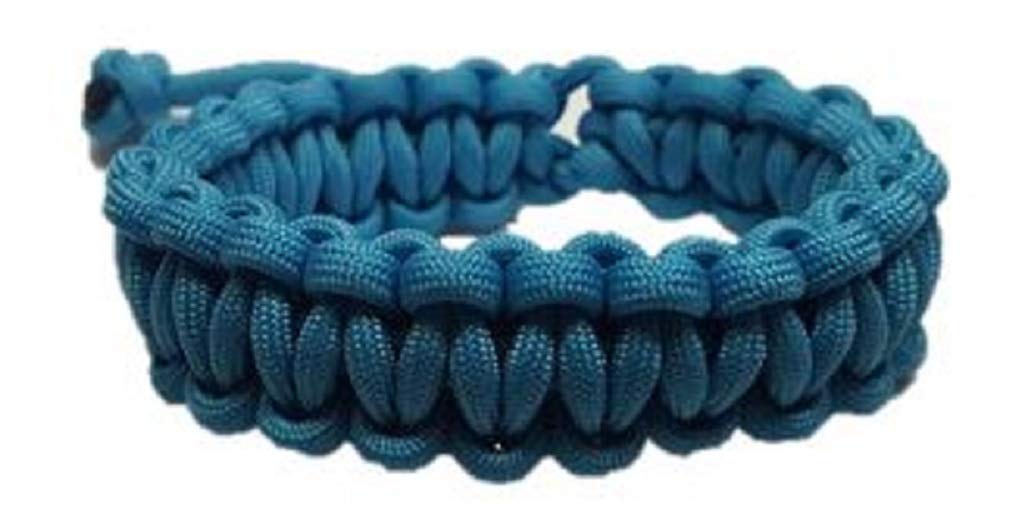 Mad Max Adjustable Paracord Survival Bracelet - Tom Hardy Fury Road Inspired - Neon Turquoise Color - Perfect for Outdoor Adventures, Hiking, Camping & Emergency Preparedness