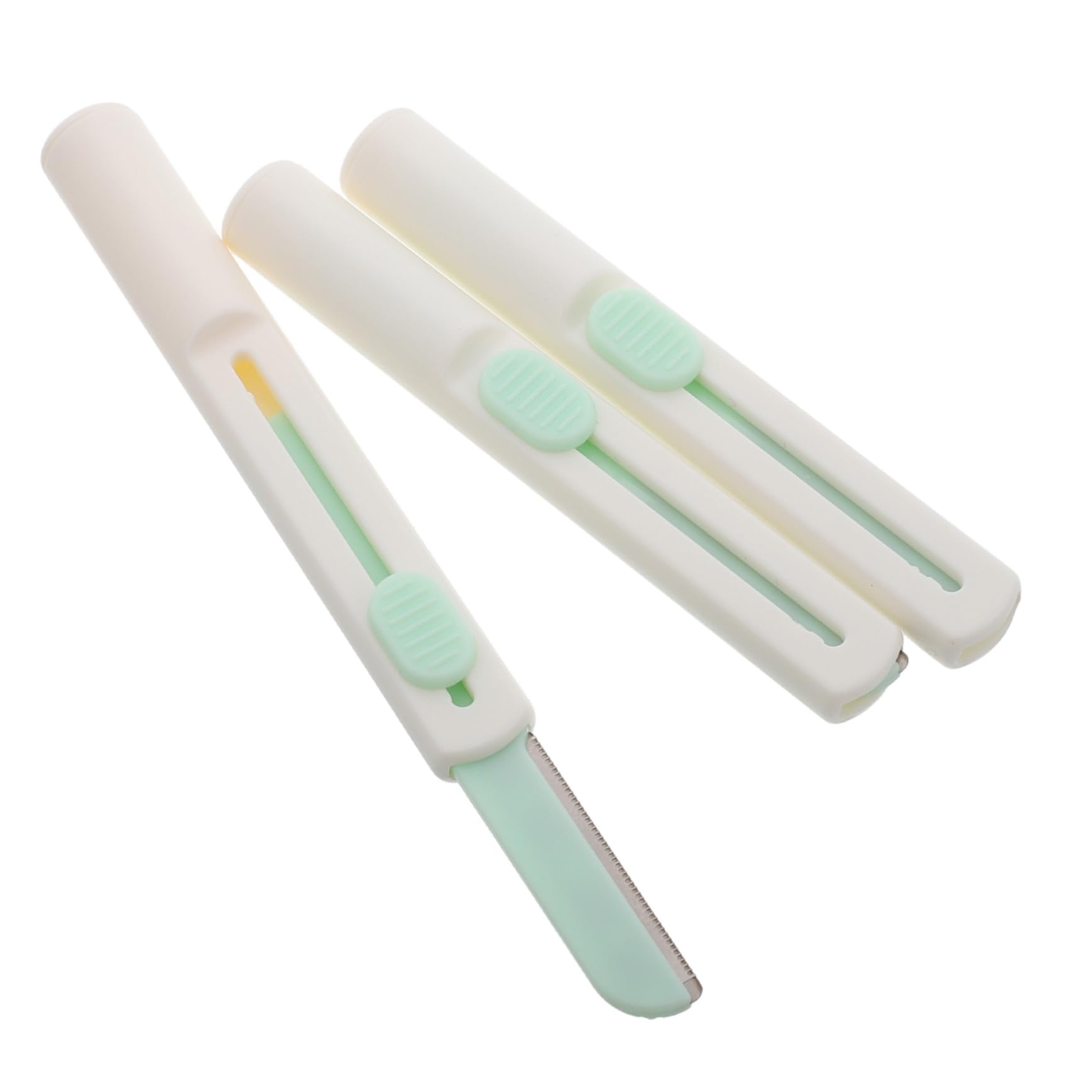 NOLITOY 3-Piece Eyebrow Trimmer Set - Stainless Steel Blades for Precise Shaping, Compact & Portable for Women & Men - Perfect for Daily Grooming, Travel, and On-the-Go Touch Ups