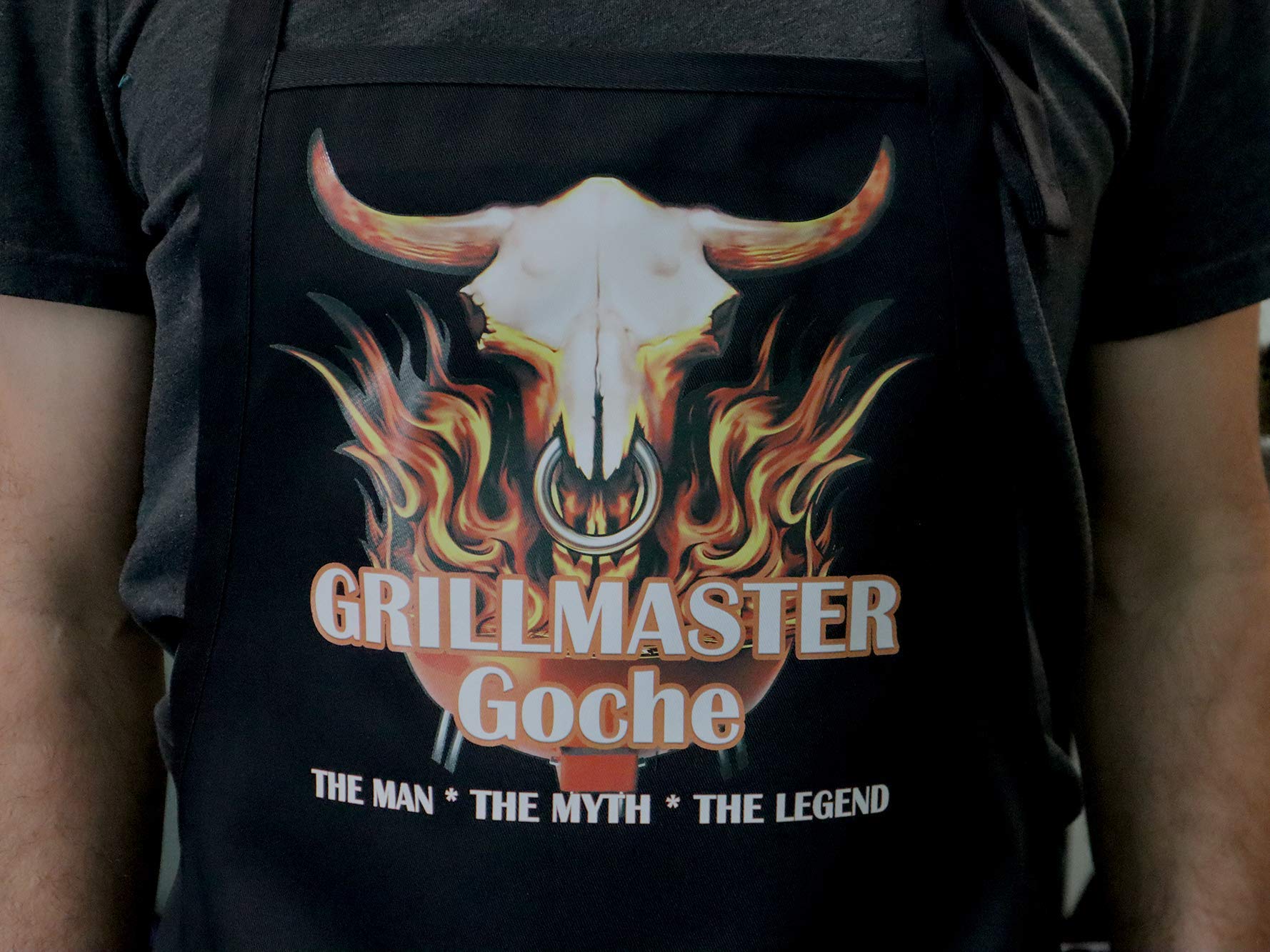 Custom Grill Master BBQ Apron for Men - Personalized & Durable Cooking Apron - Perfect for Grilling, Barbecue Parties & Outdoor Cooking