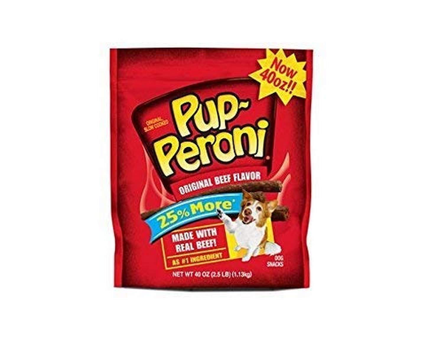 Pup-Peroni Original Beef Flavor Dog Treats - 40oz Bag | High Protein Dog Snacks for Training, Rewards & Dental Health | Perfect for Small, Medium & Large Breeds