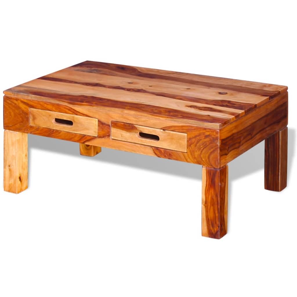 Solid Sheesham Wood Coffee Table - Handcrafted Modern Living Room Furniture for Home Decor & Stylish Interior Design