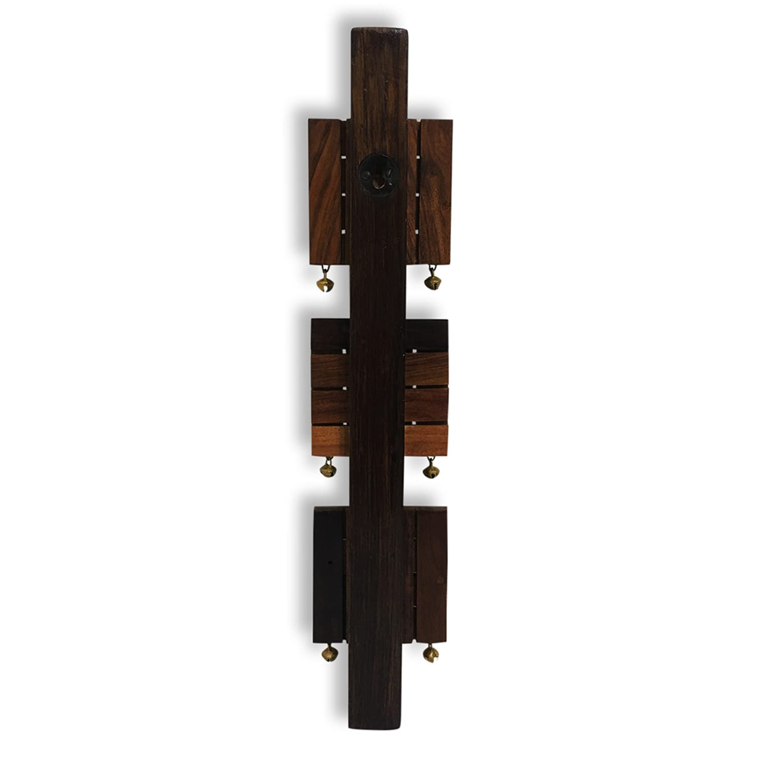 Handcrafted Madhubani Wooden Key Holder - 6 Hooks Wall Mount Key Hanger for Home Décor (Teak & Sheesham Wood) | Unique Indian Folk Art Key Organizer for Entryway, Living Room & Office - Perfect Housewarming Gift