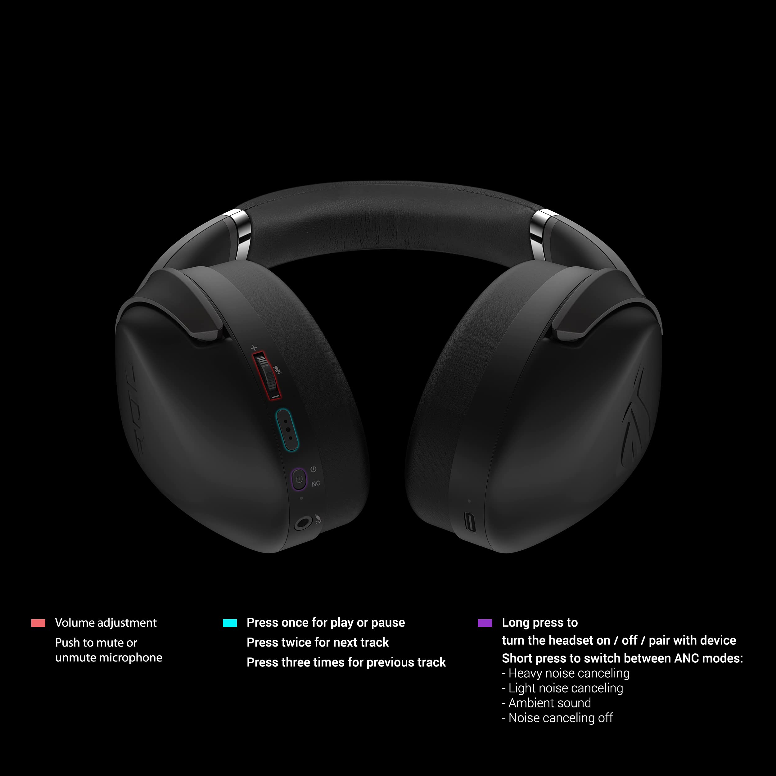 ASUS ROG Strix Go BT Wireless Gaming Headset with AI Noise-Canceling Mic | Hi-Res Audio & Active Noise Cancellation | Bluetooth 5.0 & 3.5mm Jack | Compatible with PC, PS5, Nintendo Switch, Mobile | Perfect for Gaming, Streaming & Remote Work
