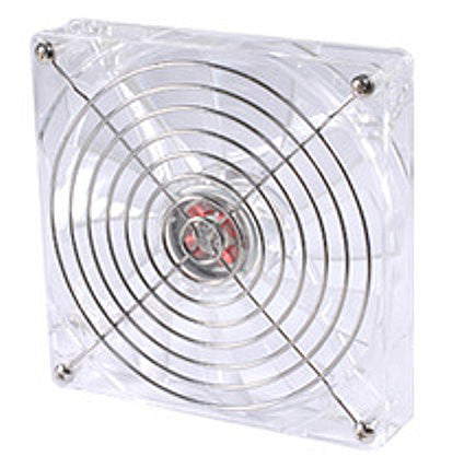 Lian Li 140mm x 140mm x 25mm Crystal Clear PC Case Fan with Red LED Lighting - High Performance Ball Bearing for Gaming PC, Workstation, and Server Cooling