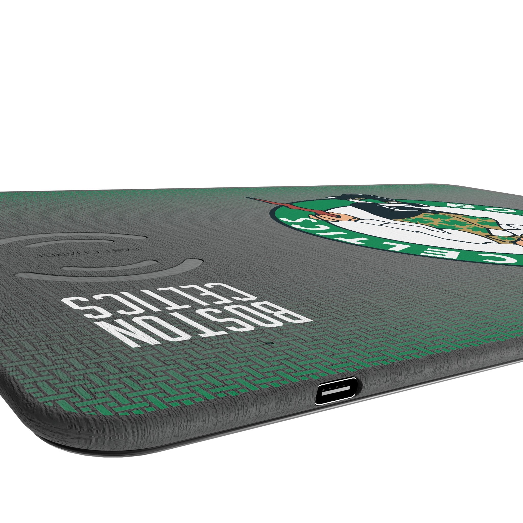 Boston Celtics 15W Wireless Charger & Mouse Pad - Fast Qi Charging for Phones, Gaming & Office Desk Accessories - Perfect for Celtics Fans, Home & Work Setup