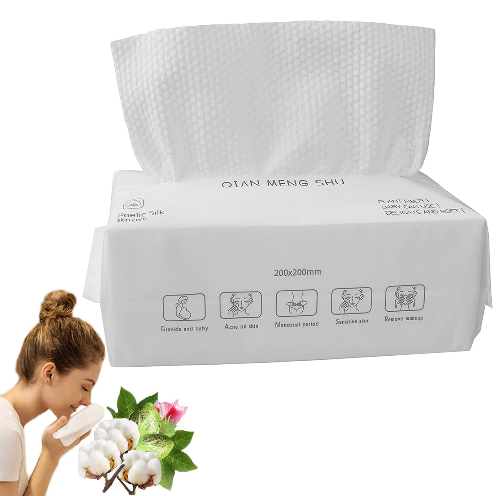 Clean Skin Club Disposable Face Towels - Hypoallergenic Facial Wipes for Sensitive Skin | Gentle Makeup Remover & Daily Cleansing for Acne-Prone Skin | Perfect for Travel, Gym & Skincare Routine