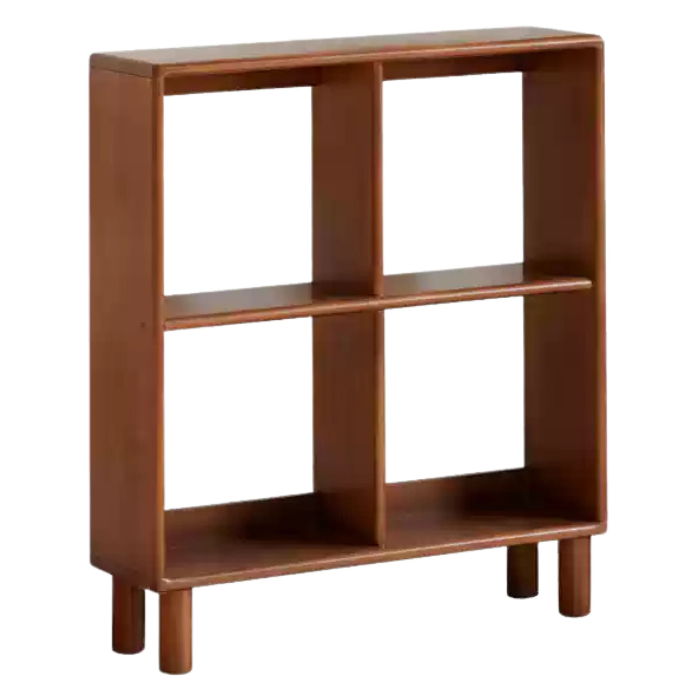 Vintage Poplar Solid Wood Kids Bookshelf - Retro Lattice Design Bookshelf for Children's Room, Nursery, Playroom & Classroom Organization