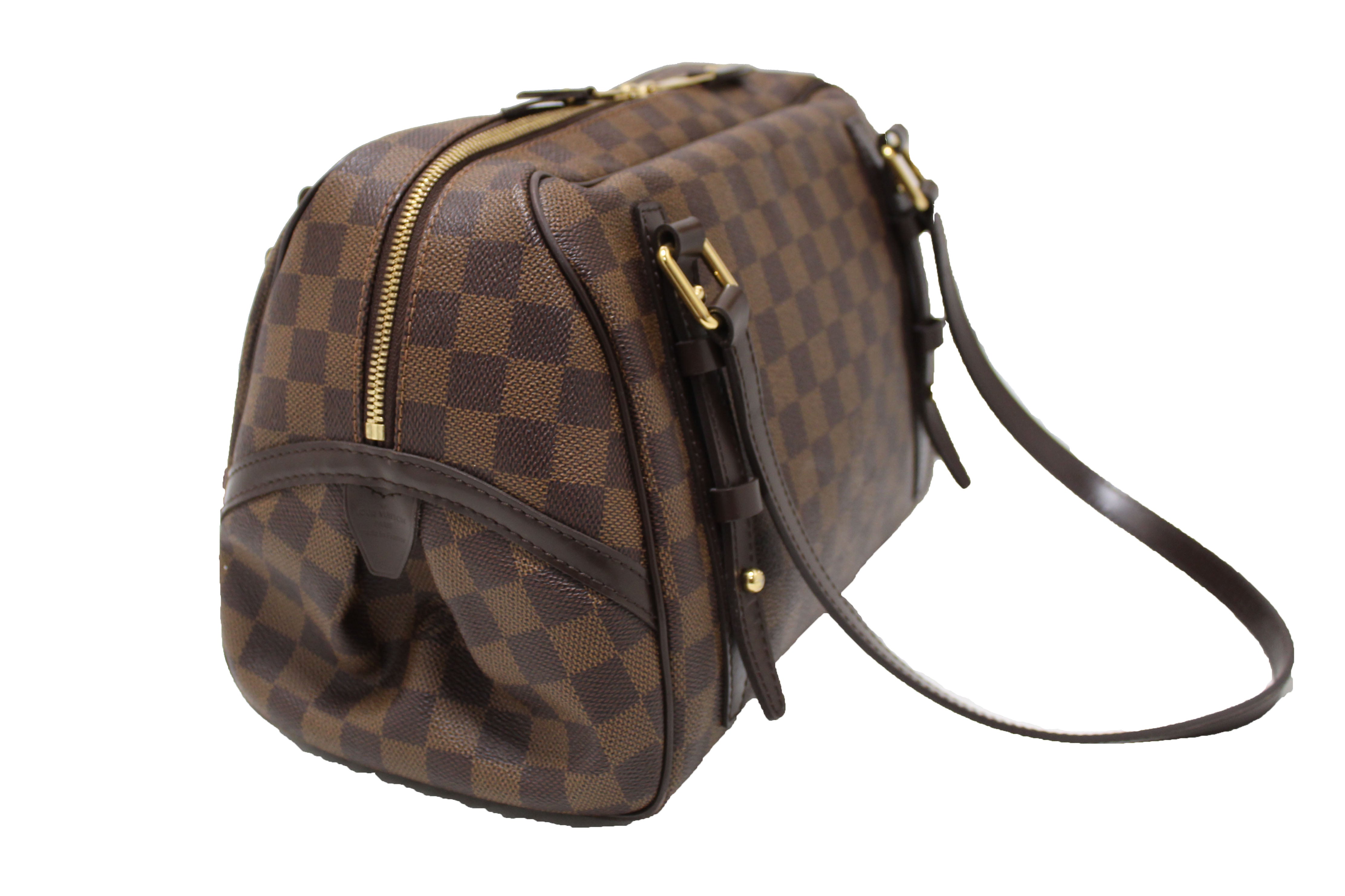 Authentic Louis Vuitton Damier Ebene Rivington GM Shoulder Bag for Women - Luxury Designer Handbag with Spacious Compartment, Perfect for Work, Travel & Everyday Use