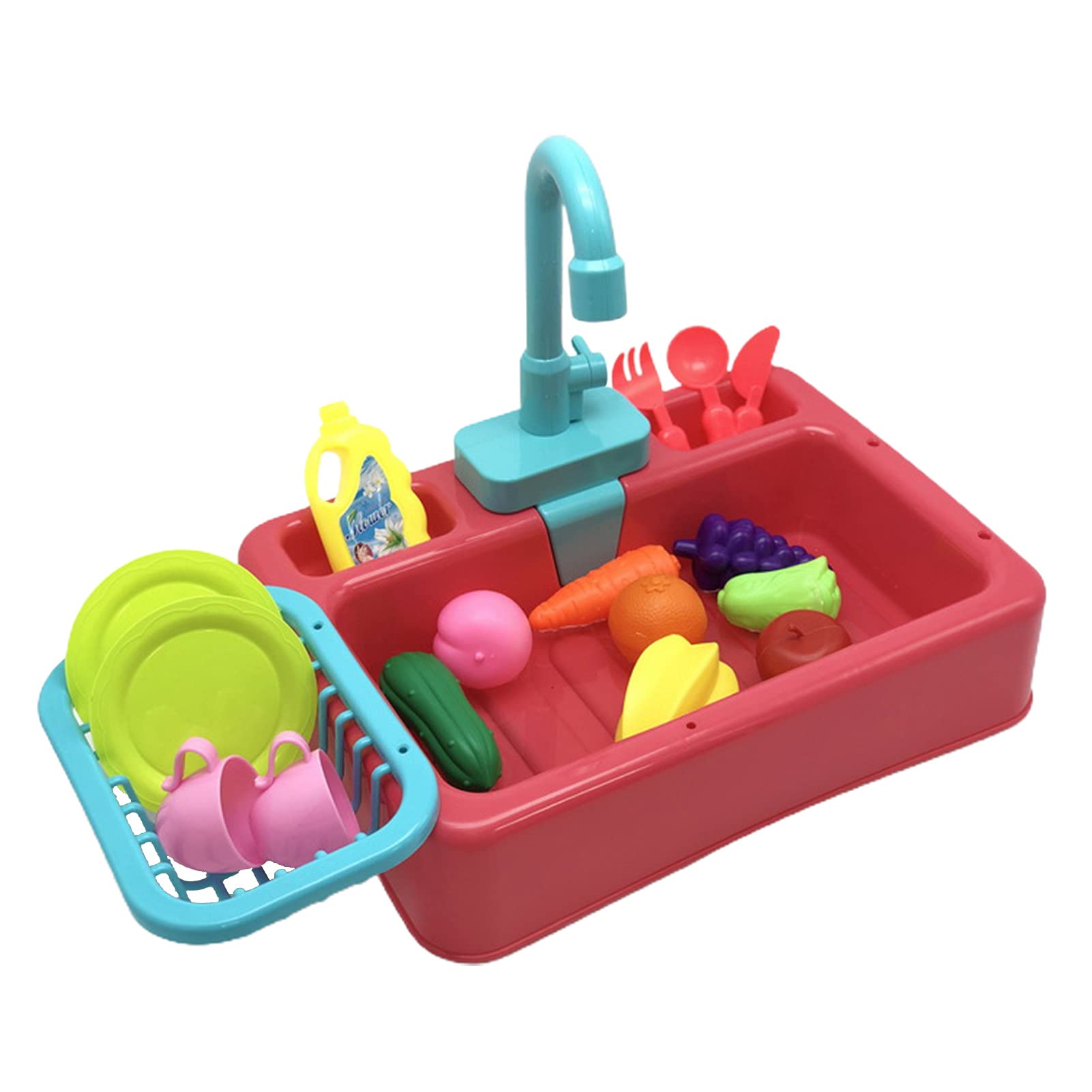 NUZYZ Kids Electric Dishwasher Toy - ABS Plastic Educational Kitchen Play Set with Circulating Water Simulation for Toddlers & Children | Pretend Play, Role Playing, Early Learning Development